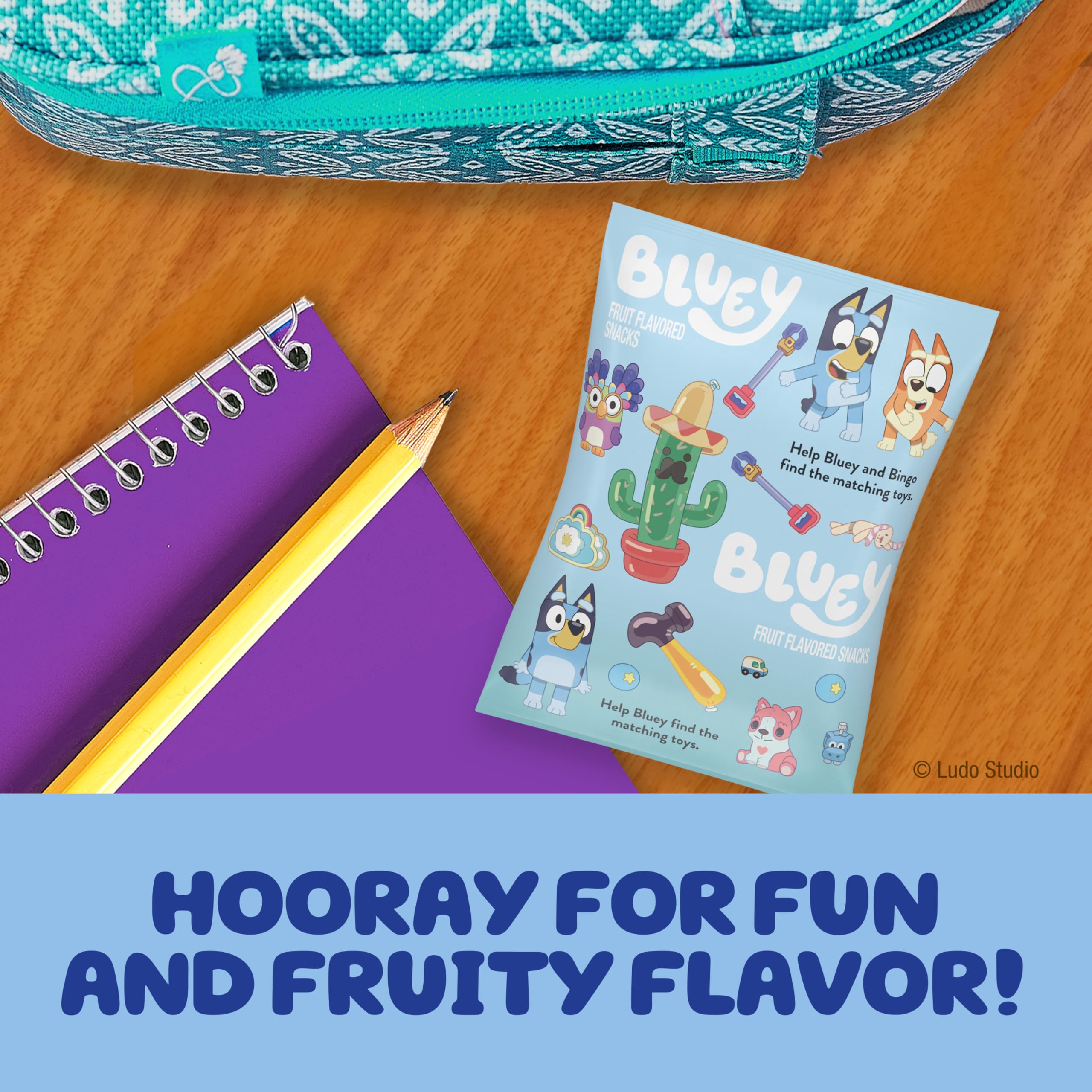 Bluey Fruit Flavored Snacks - Gluten Free, 22 Count Value Pack (17.6 oz) - Easter Basket Stuffers & Treat Pouches for Kids Lunch Box, School Snacks & Party Favors