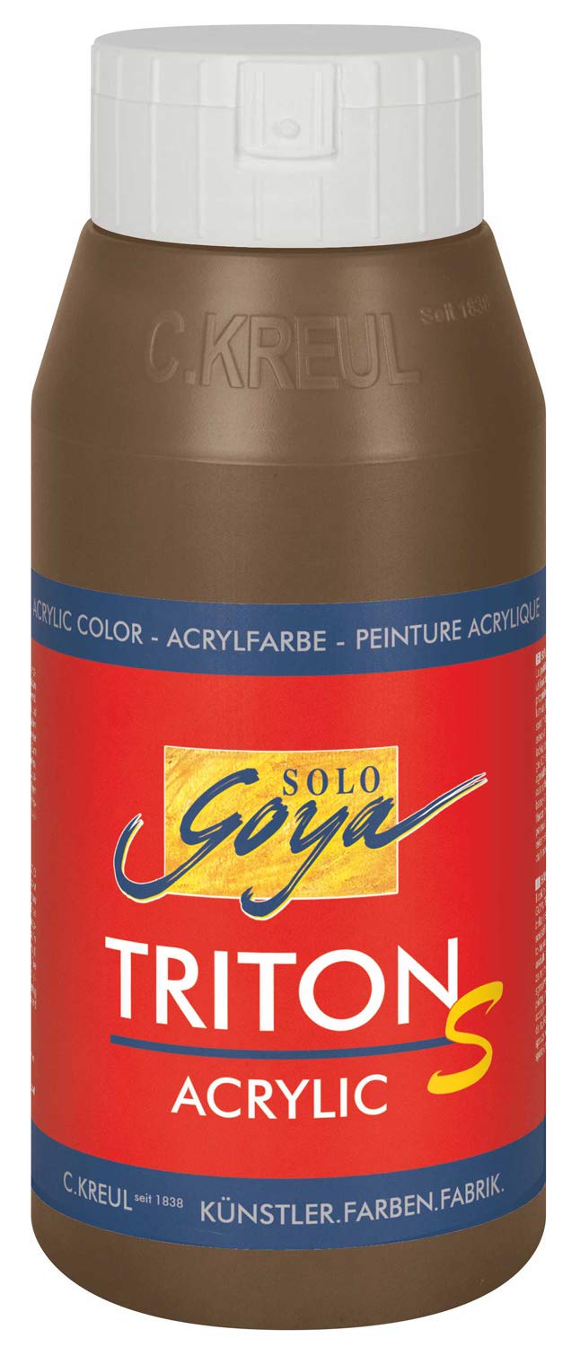 Solo Goya 17311 Triton S Acrylic Basic 750ml Shine Effect Paint - Havana Brown for DIY Crafts, Home Decor & Furniture Restoration