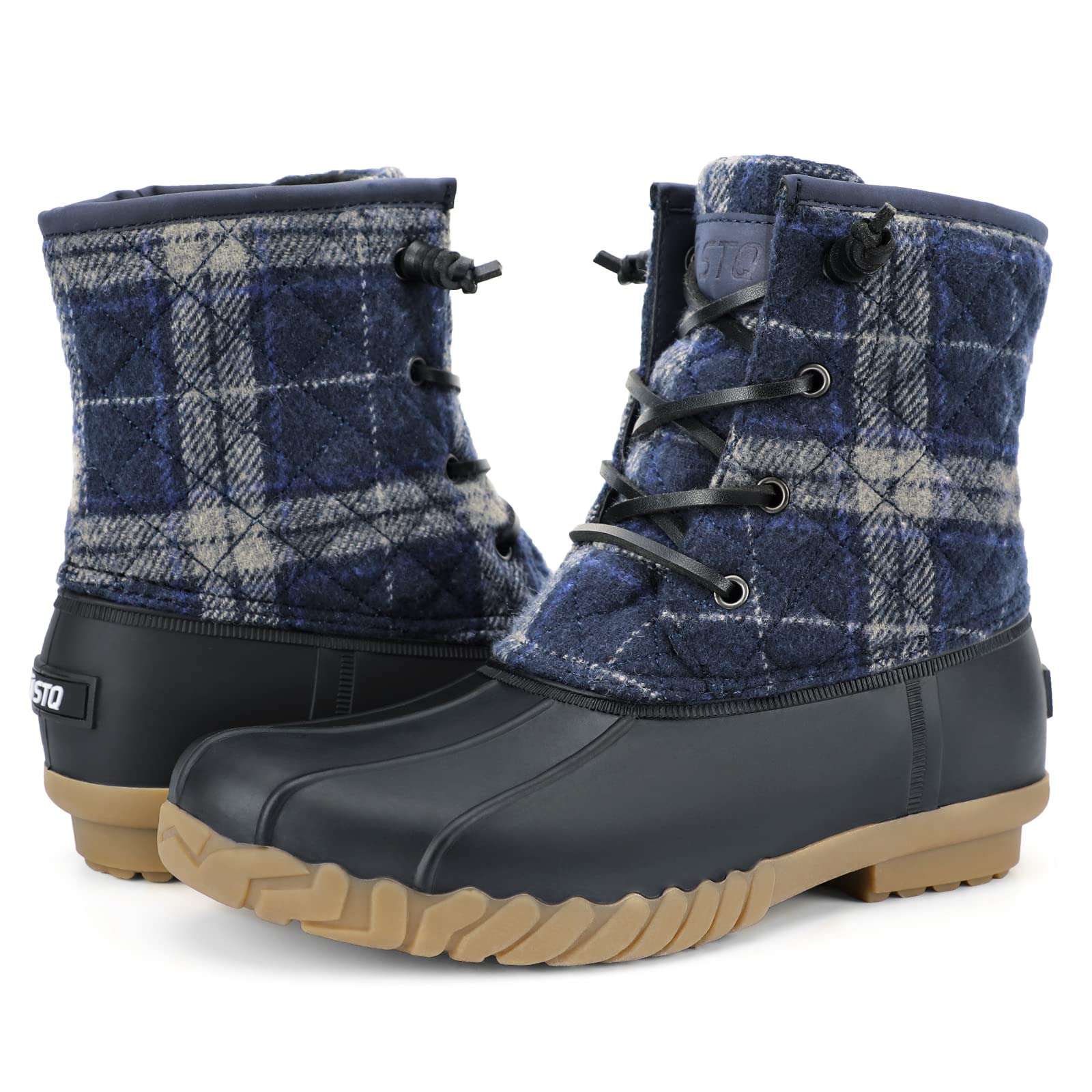 STQ Women's Waterproof Duck Boots - Quilted Winter Snow Boots for Cold Weather | Perfect for Hiking, Snowy Days & Outdoor Adventures