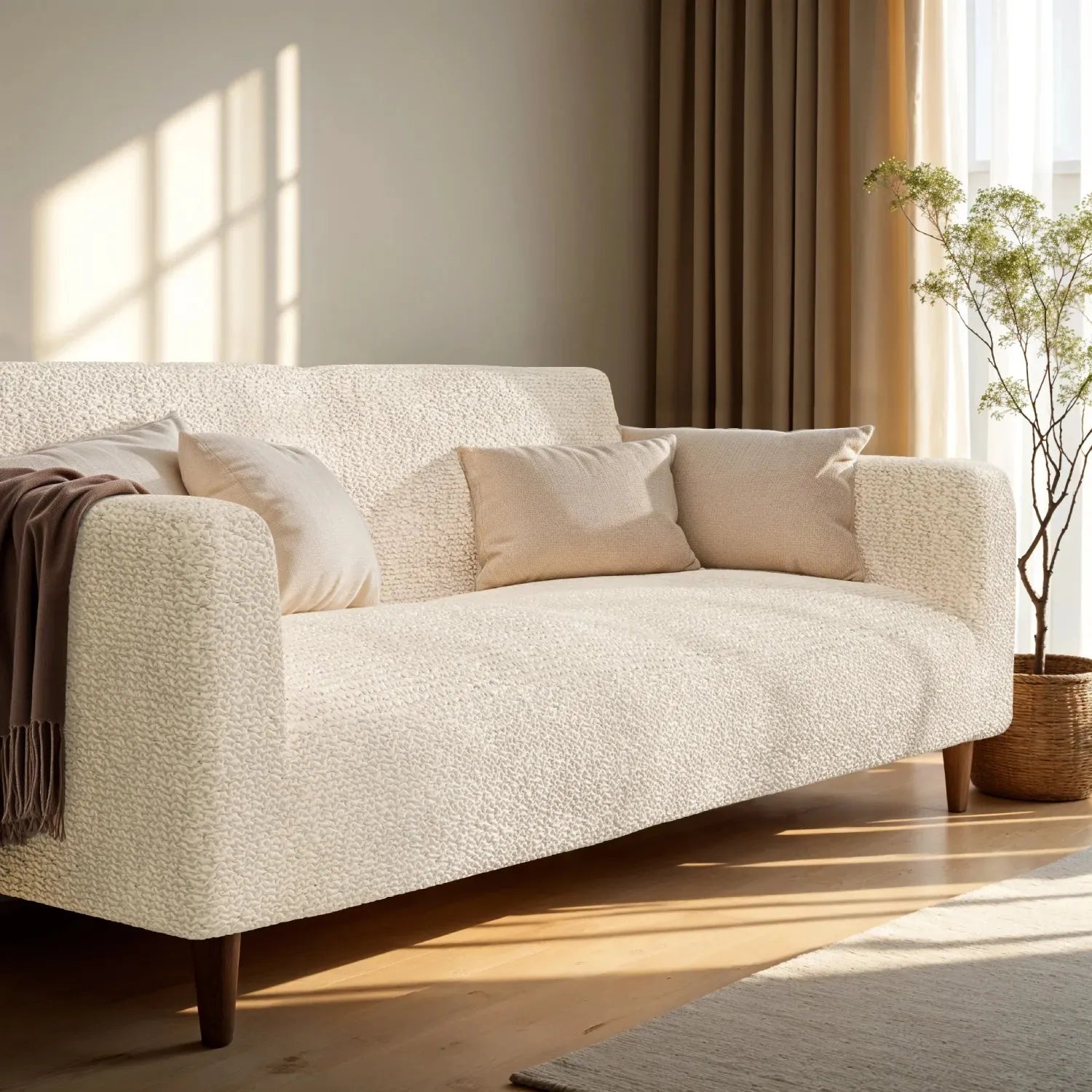 2 Seater Loveseat Slipcover - Soft Microfiber Fabric - Perfect for Living Room, Bedroom & Home Decor