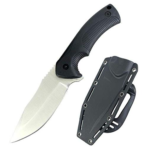 9 Inch Black Survival Hunting Military Fixed Blade Knife - Stainless Steel Outdoor Boot Knife with Sheath | Perfect for Camping, Bushcraft & Emergency Preparedness + Free Survival eBook