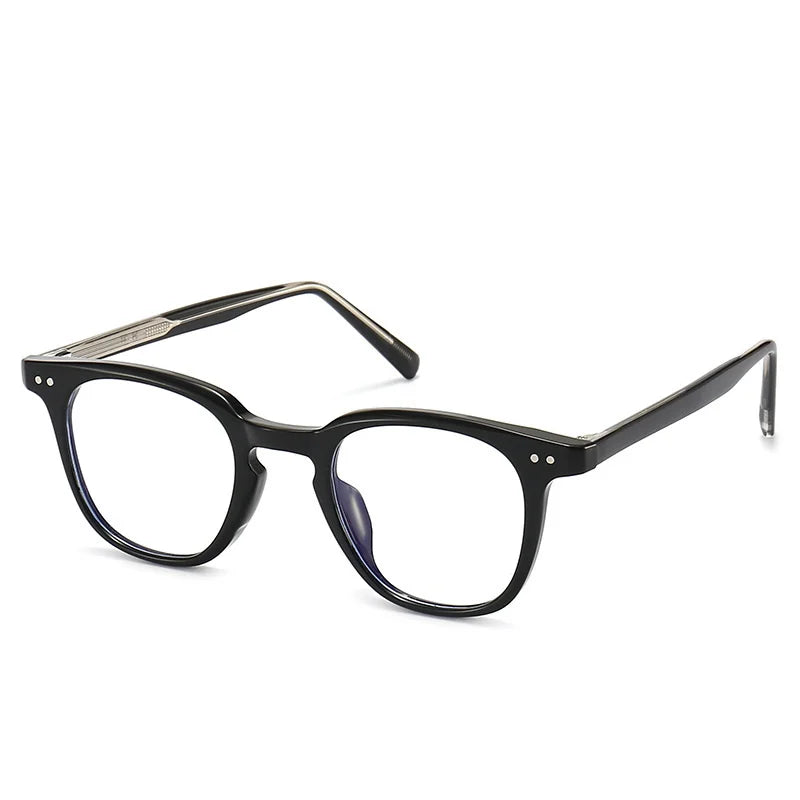 Brightzone Unisex Full Rim Oval Square TR90 Titanium Eyeglasses Frame 73007 - Lightweight & Durable for Work, Reading & Daily Wear