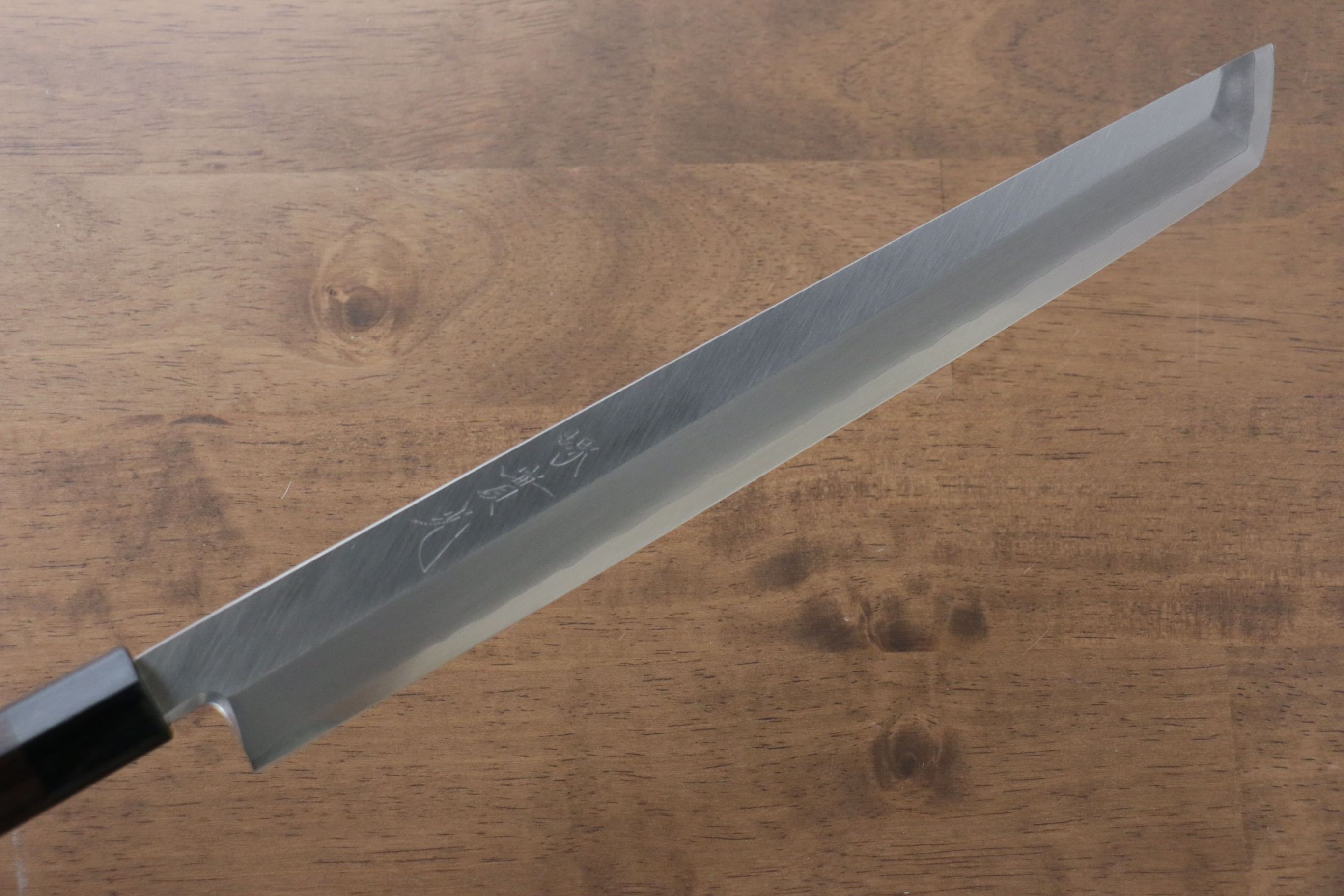 Premium Jikko Silver Steel No.3 Sakimaru Yanagiba 300mm Japanese Sushi Knife with Ebony Handle - Perfect for Sushi Chefs & Professional Japanese Cuisine Preparation