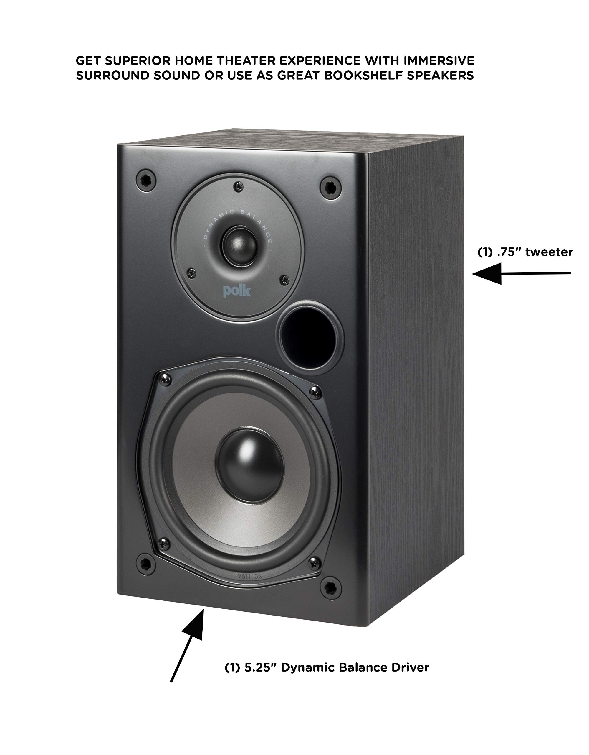 Sony STRDH190 2-Channel Stereo Receiver with Phono Inputs & Bluetooth - Polk Audio T15 100W Bookshelf Speakers (Pair) - Premium Home Theater Sound System for Movies, Music & Gaming | Dolby DTS Surround | Great Value
