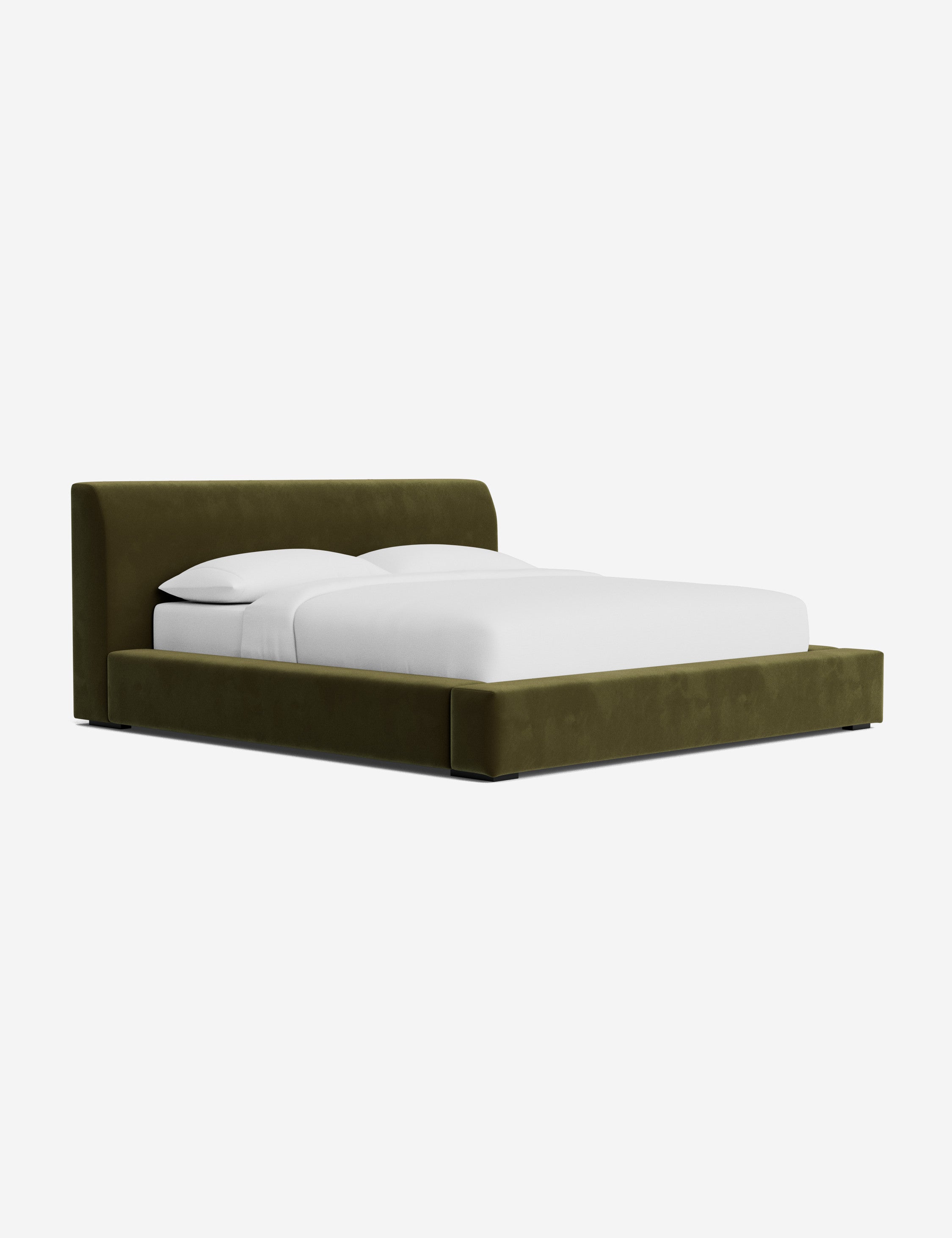 Clayton Platform Bed Frame - Queen Size, Modern Minimalist Wooden Bed with Sturdy Slat Support - Perfect for Bedroom, Guest Room, or Studio Apartment