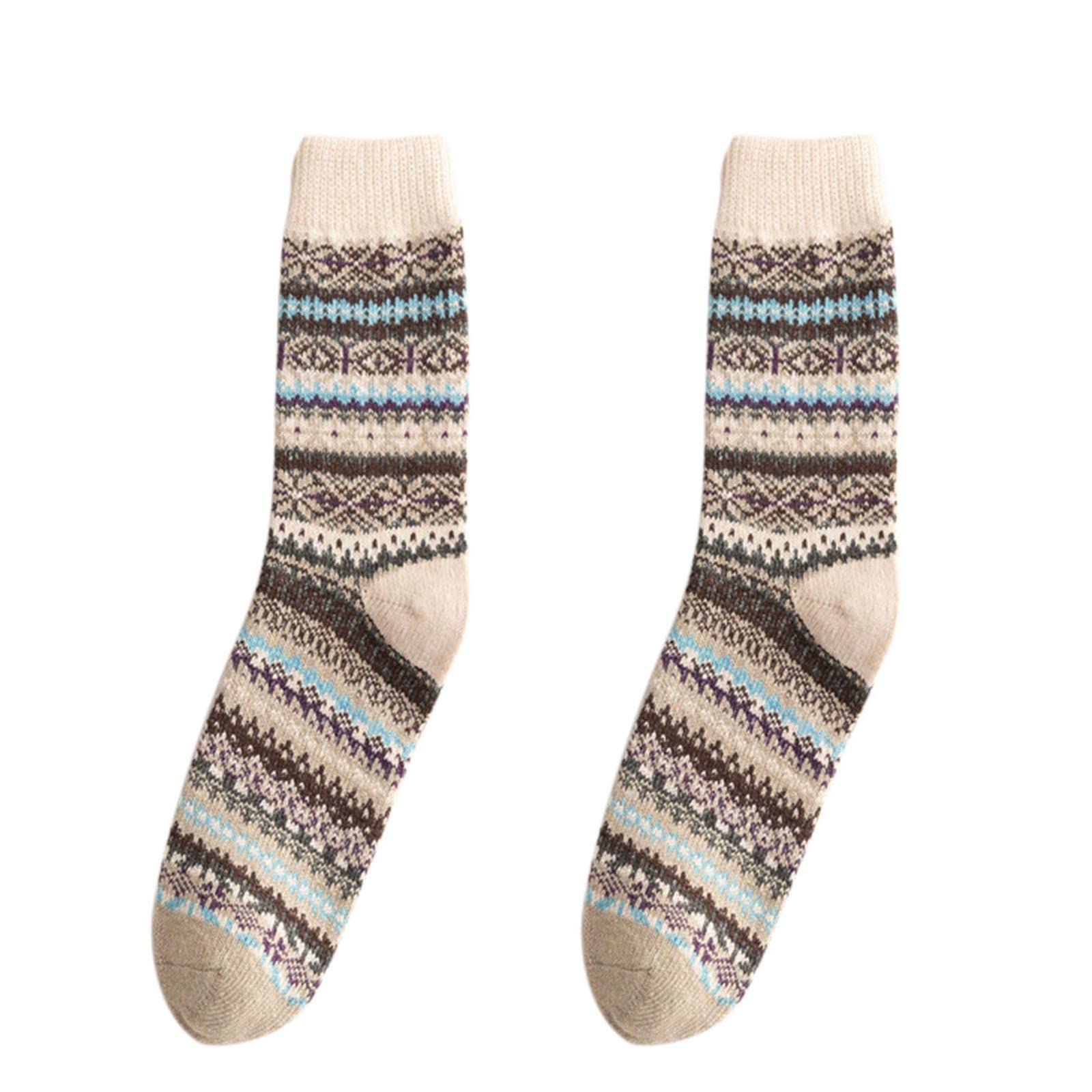 Men's Warm Winter Socks - Thickened Deer Design for Outdoor & Indoor