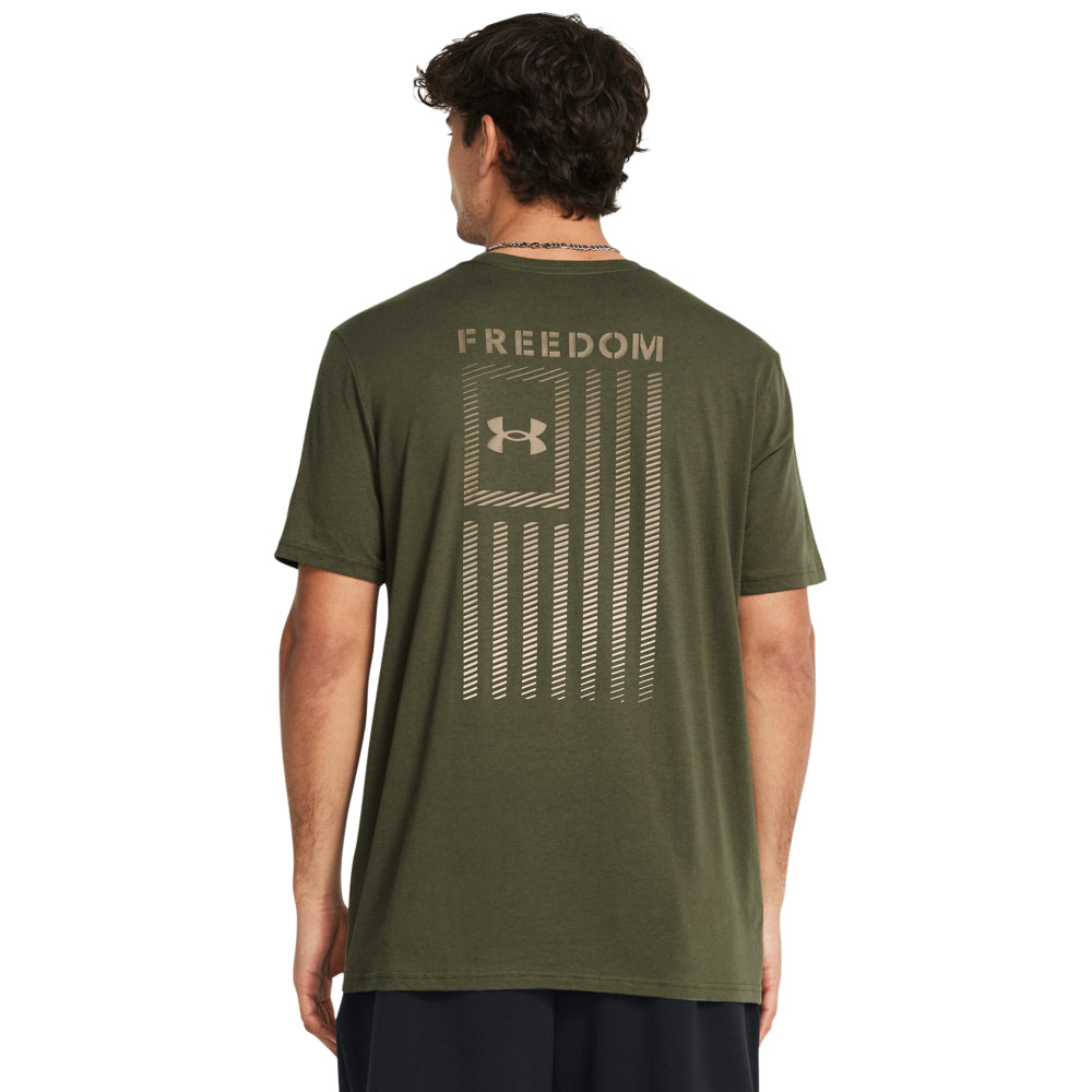 Under Armour Men's Freedom Flag Gradient T-Shirt - Patriotic Workout & Casual Wear for Gym, Running & Everyday Comfort
