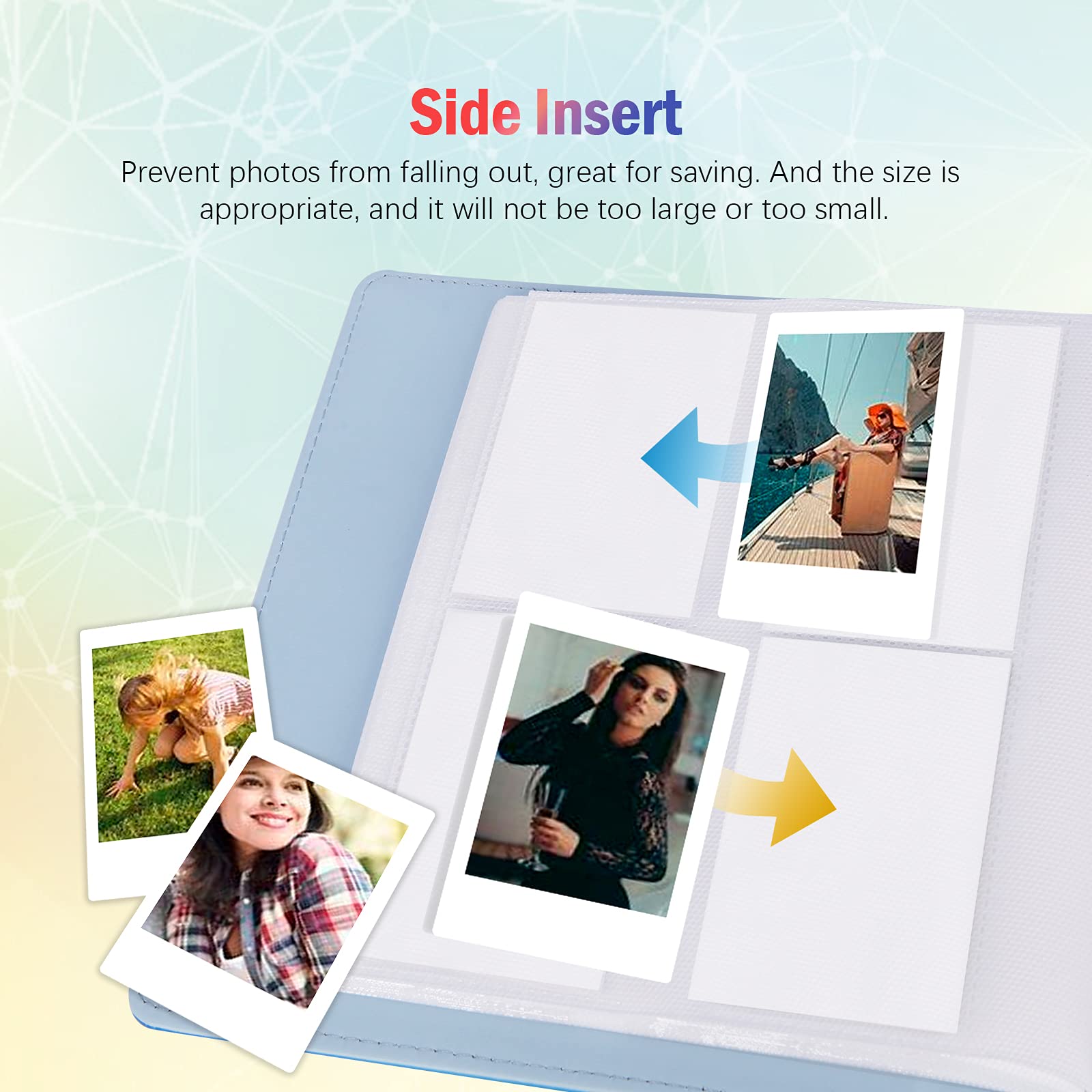 2-Pack 256 Pockets Photo Album - Compatible with Fujifilm Instax Mini LiPlay, 11, 90, 70, 50S, 26, 25, 9, 8+, 8, 7S & Mini Link SP-1 Printer - Fits Polaroid Snap, SnapTouch, PIC-300, Z2300 - Mint Green - Perfect for Organizing Instant Photos, Travel Memories, and Party Pictures