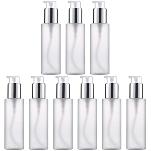 Alipis 9-Piece Travel-Sized Plastic Pump Bottle Set - Empty Mini Lotion Dispenser Bottles for Toiletries, Cosmetics & Skincare - Perfect for Gym, Travel & Home Use
