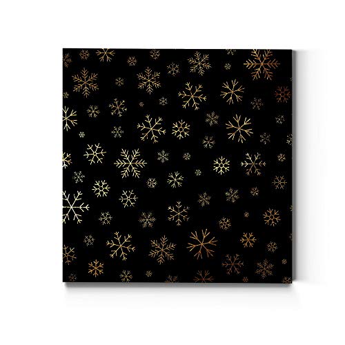 Gold Snowflakes on Black