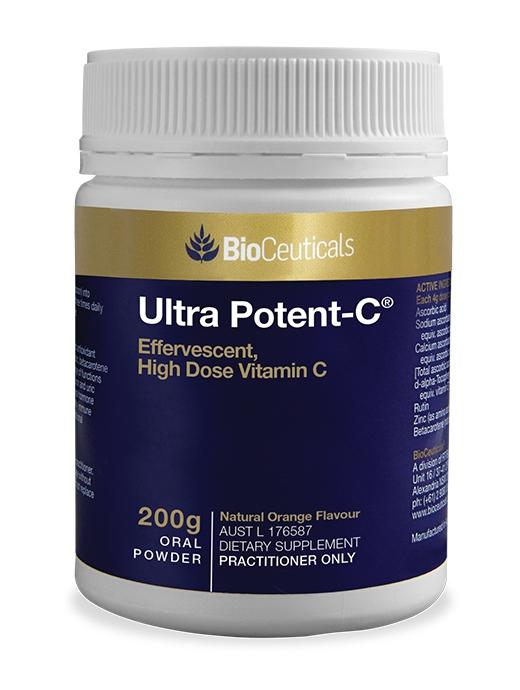 BioCeuticals Ultra Potent C Powder - High Strength Vitamin C Supplement for Immune Support & Skin Health | Perfect for Daily Wellness & Antioxidant Protection