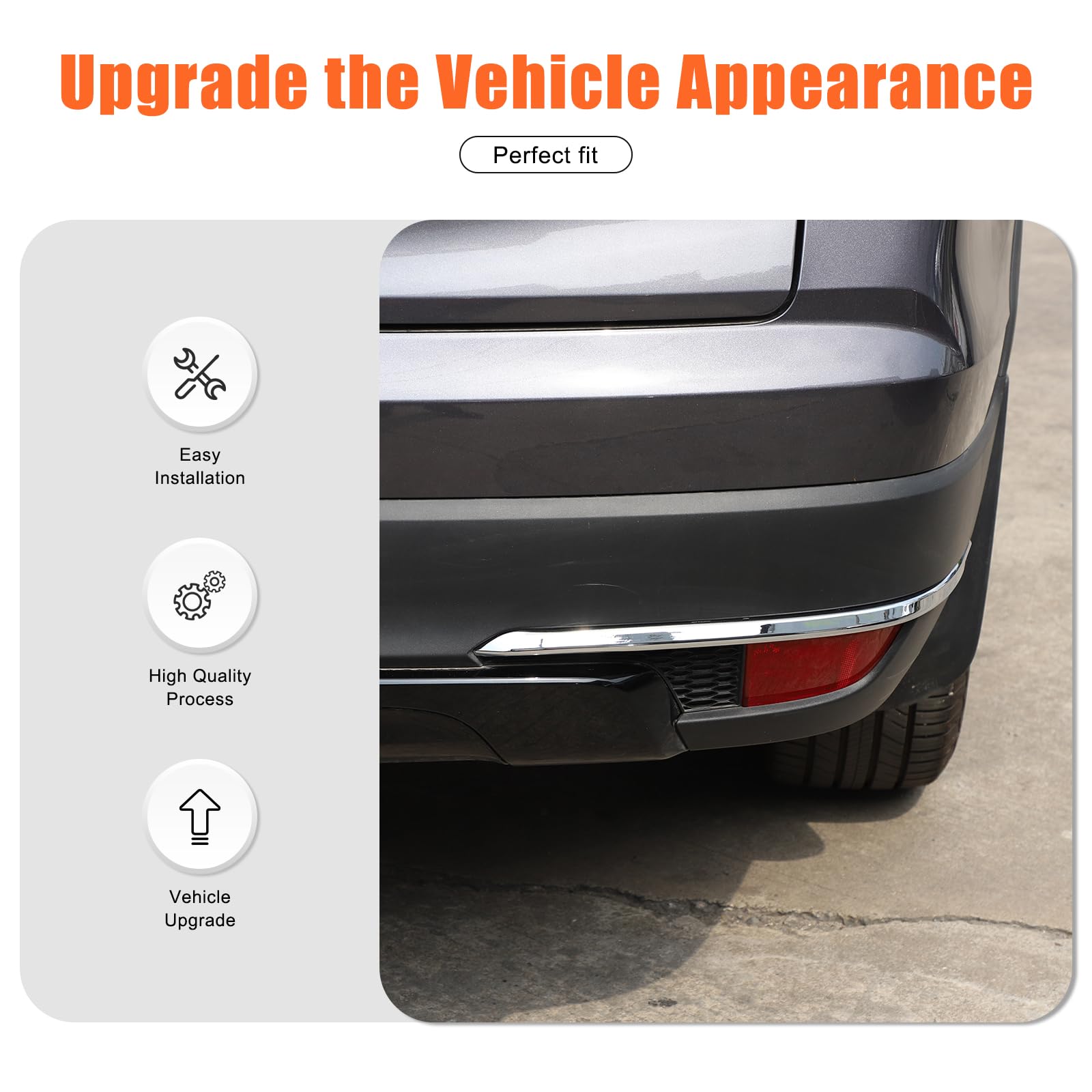2019-2022 Honda Pilot Rear Fog Light Cover Trim - Durable Tail Lamp Protector & Exterior Decor Accessory (Bright Red) - Perfect for Night Driving & Off-Road Adventures