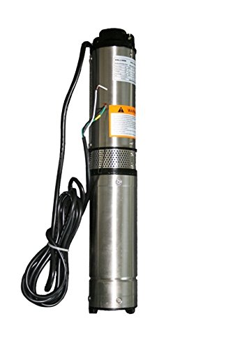 Hallmark Industries MA0343X-4A 1/2 HP Deep Well Submersible Pump - 230V, 60Hz, 25 GPM, 150ft Head, Stainless Steel, 4 Inch - Ideal for Residential Water Supply, Irrigation & Farm Use