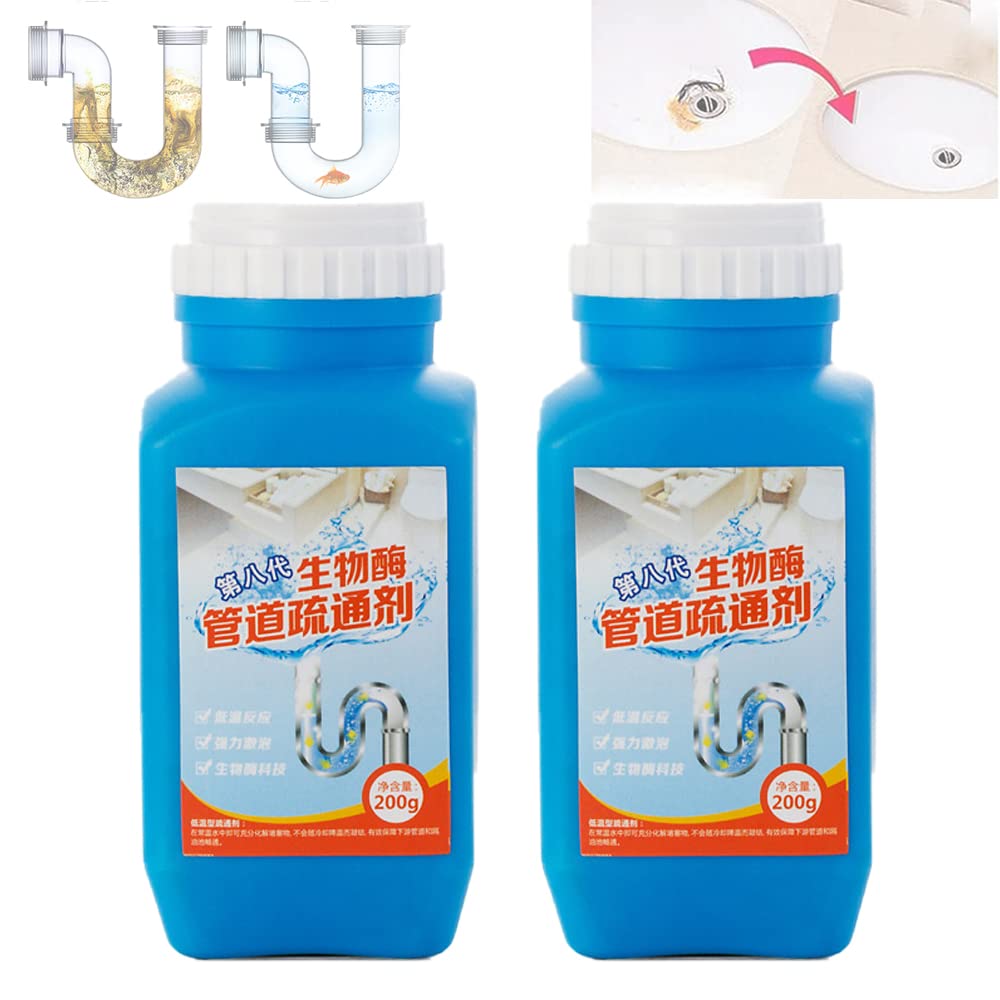 **2-Pack Pipe Dredge Deodorant & Drain Cleaner - Fast Foaming Toilet & Sink Cleaner for Kitchen, Bathroom & Plumbing - Eliminates Odors & Clogs - Ideal for Home, RV & Commercial Use**