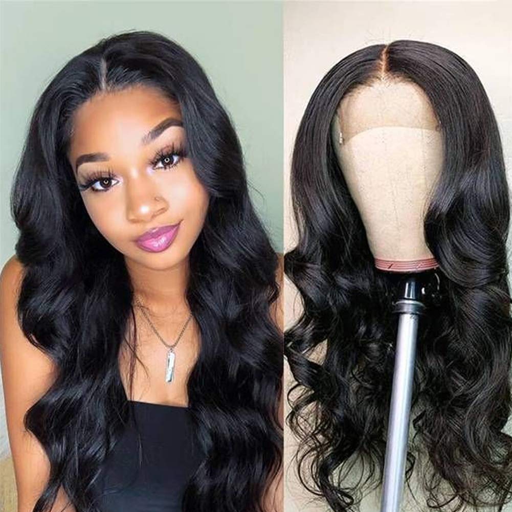 360 Virgin Human Hair Lace Front Wigs for Women - Small Cap 1B Off Black Fake Scalp - Pre Plucked 12
