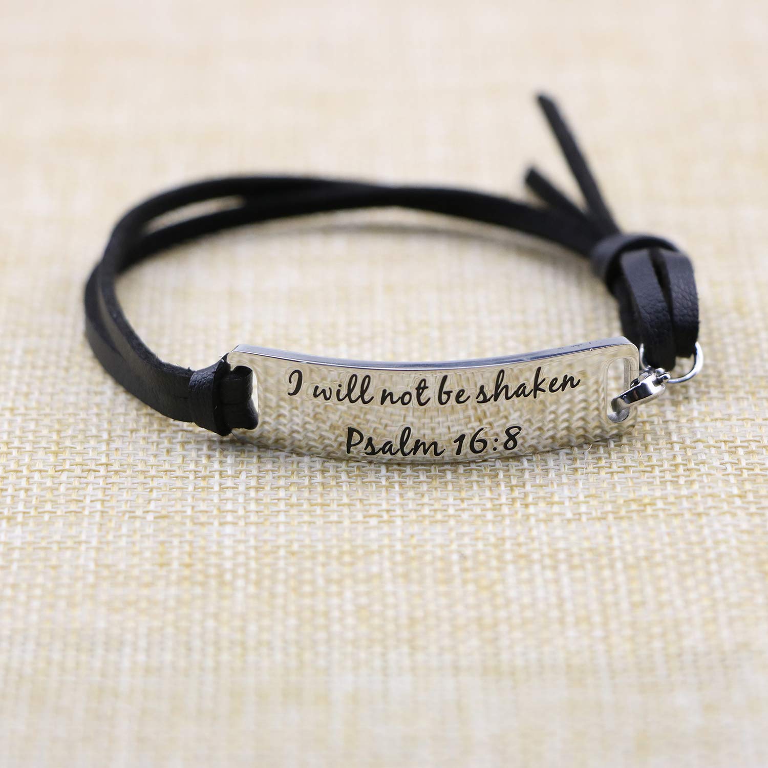 Inspirational Christian Bracelets for Women - Personalized Scripture Leather Bangle - Religious Gifts for Her, Birthday, Christmas - Perfect for Church, Prayer & Daily Faith Encouragement