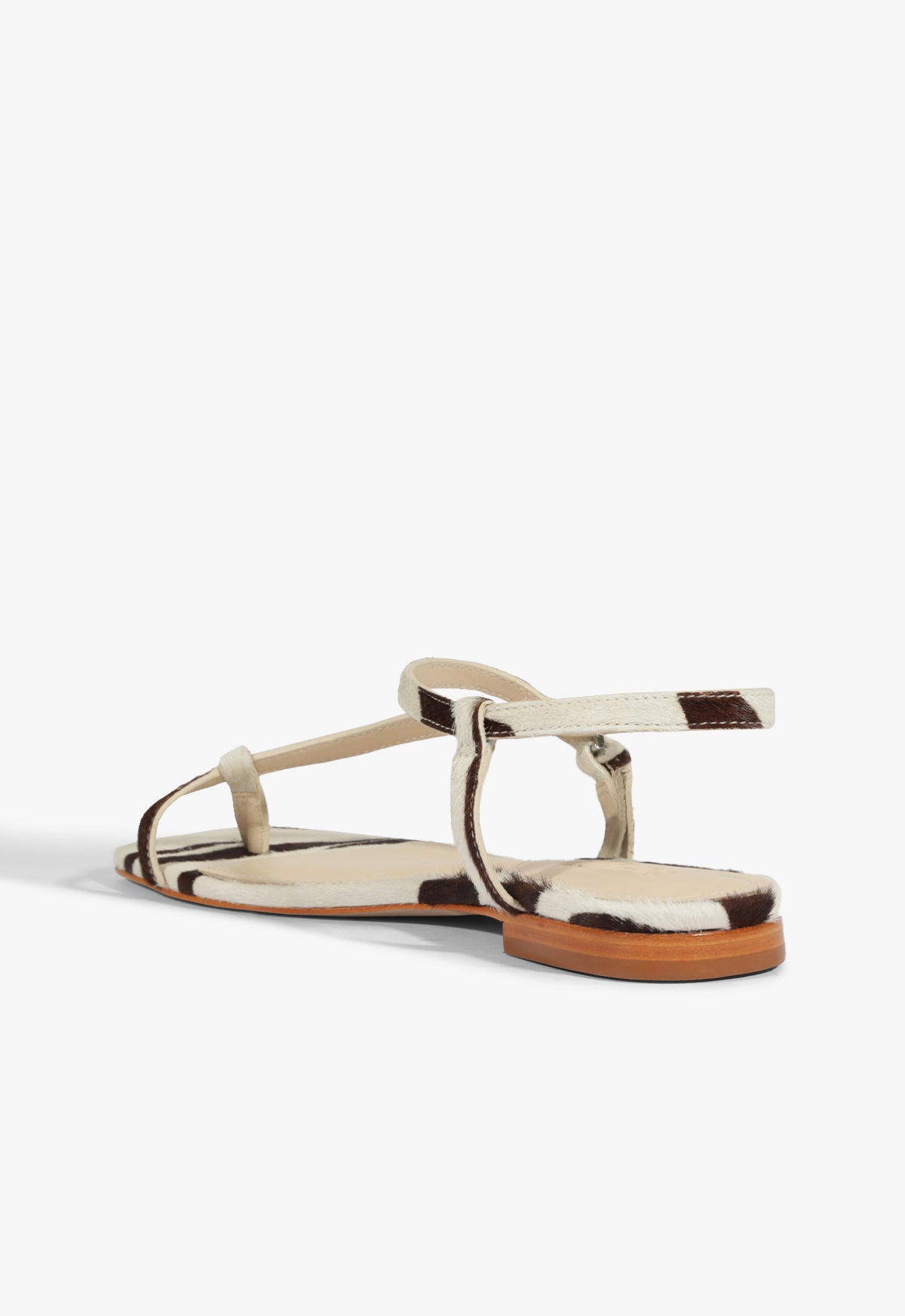 Lisa Women's Animal Print Leather Flat Sandals - Comfortable Casual Summer Shoes for Beach, Vacation & Everyday Wear