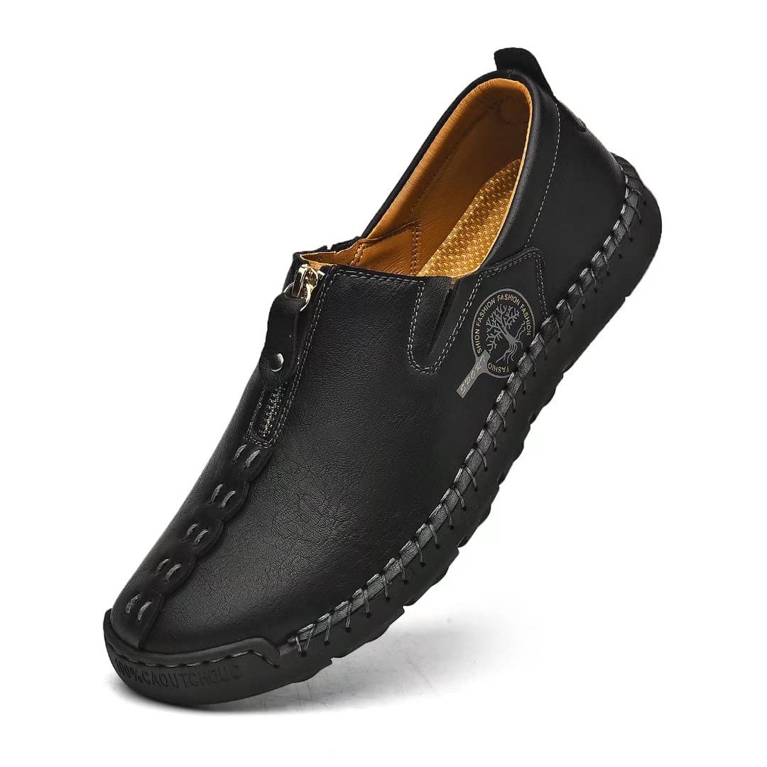 **Men's Casual Leather Slip-On Shoes – Breathable & Comfortable Walking Shoes for Everyday Wear | Perfect for Work, Travel & Outdoor Activities**