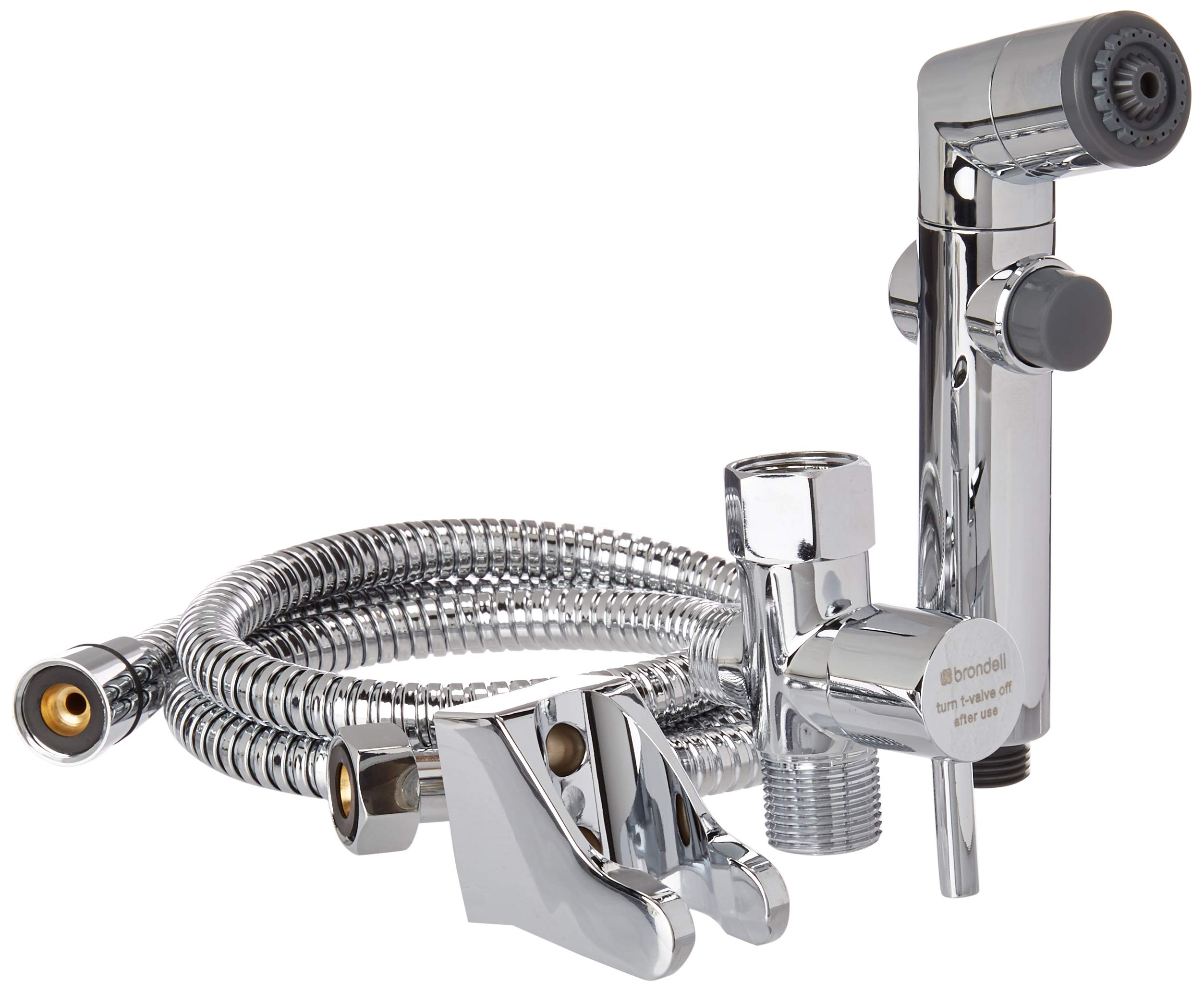 Brondell CS-30 CleanSpa Handheld Bidet Sprayer - Chrome Finish | Easy-to-Install Toilet Bidet Attachment for Enhanced Personal Hygiene | Perfect for Bathroom, RV & Travel Use