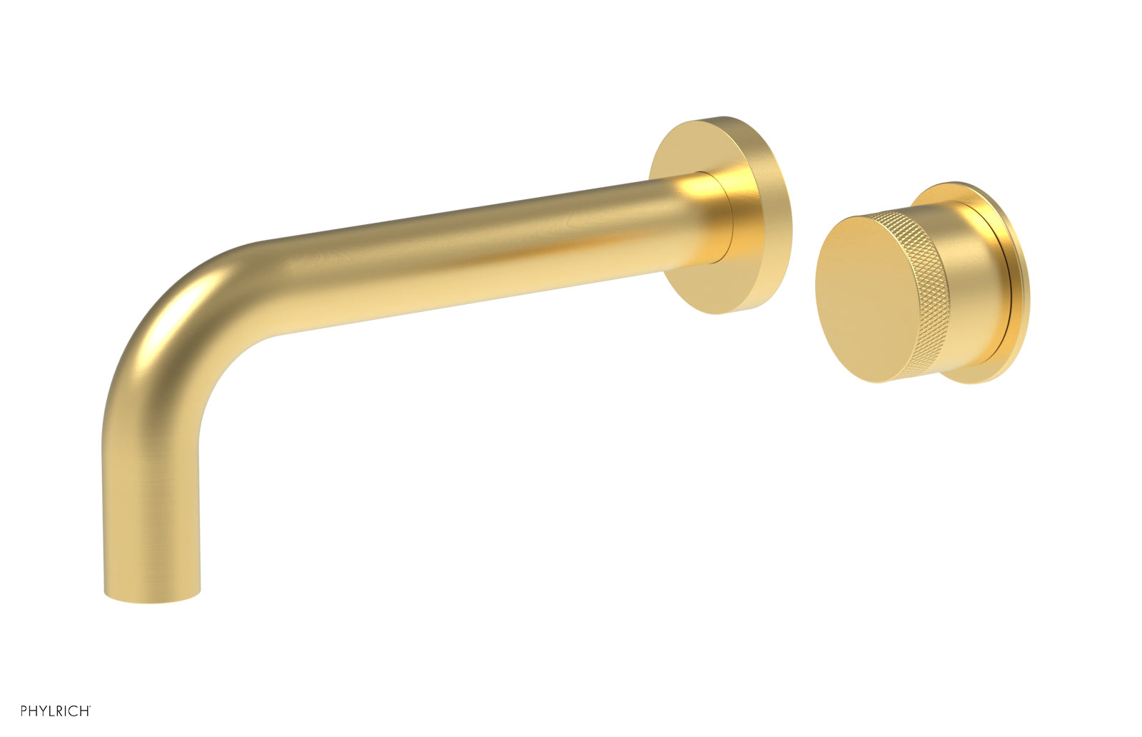 Basic II Single Handle Wall Lavatory Faucet Set with Knurled Handle - 230 18 - Perfect for Bathroom Sink, Powder Room, and Guest Bath Installation