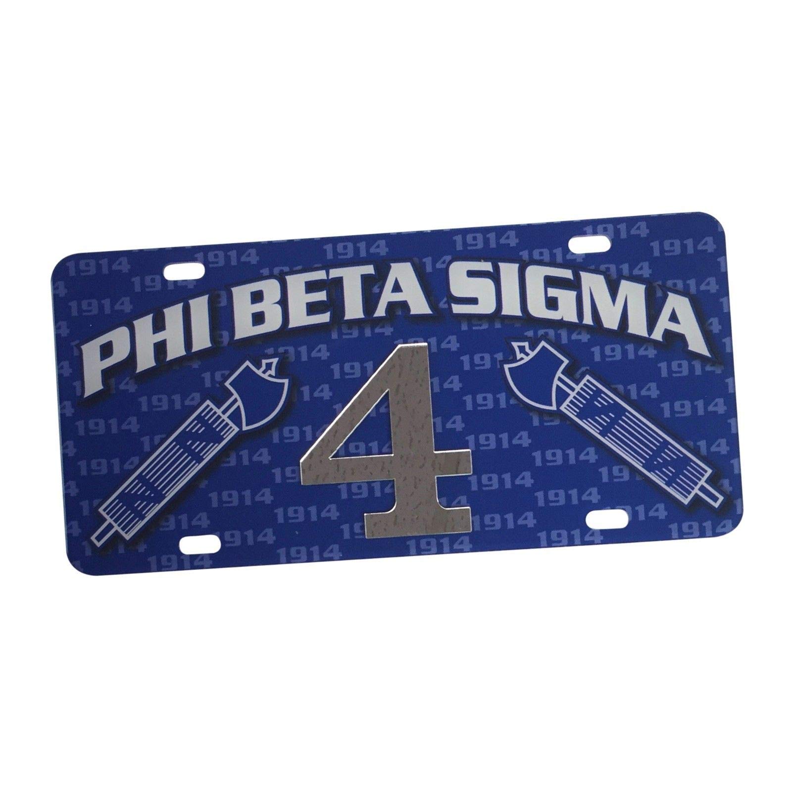 Phi Beta Sigma Metal Car Tag - Desert Cactus Design Fraternity Accessory for Front/Rear Vehicle License Plate (#4) - Perfect for Greek Life Events, Alumni Gifts & Car Enthusiasts