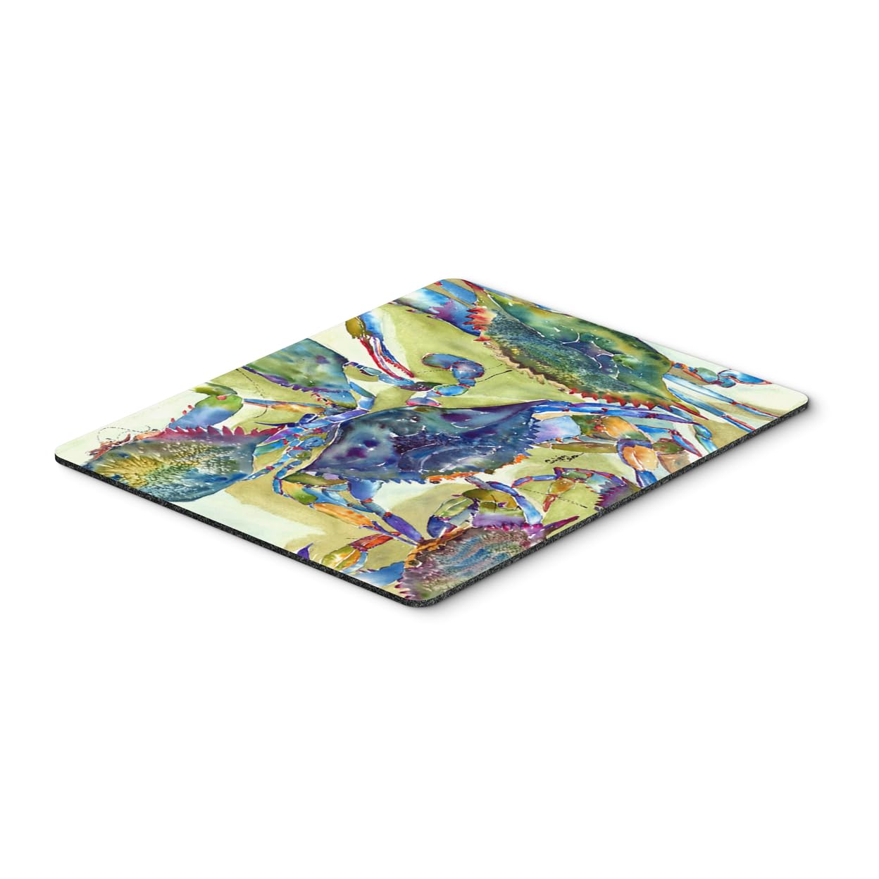 Caroline's Treasures 8512MP Crab Design Mouse Pad - Large Washable Non-Slip Desk Mat for Home Office, Gaming & Computer Work | Perfect as Hot Pad & Trivet for Kitchen Use