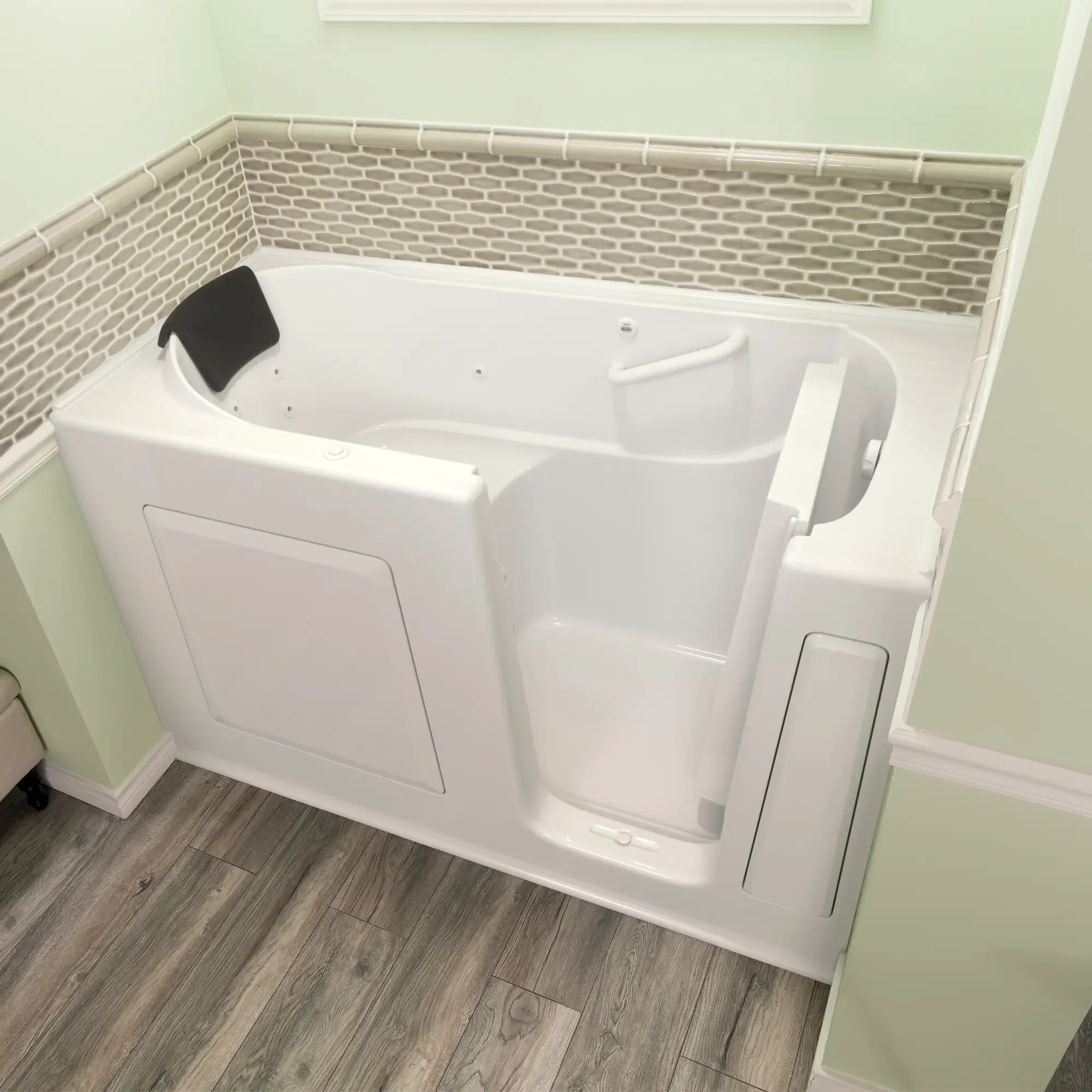 Premium 30 x 60 Inch Gelcoat Walk-In Bathtub with Whirlpool System - Right Hand Drain - Ideal for Elderly & Mobility Support, Spa-Like Relaxation at Home