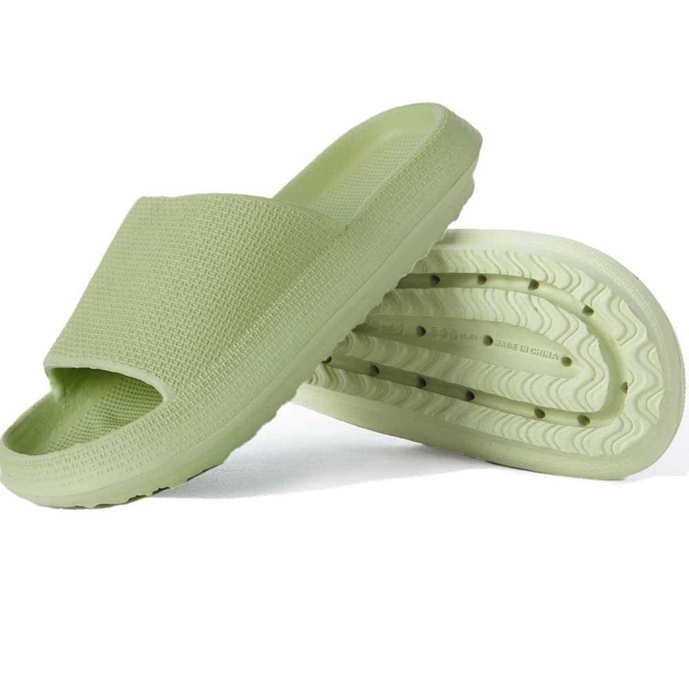 BING RUI CO Cloud Slides for Women & Men - Ultra Soft Pillow Slippers with Non-Slip Sole - Comfortable Bathroom Shower Sandals with Thick Cushioning - Perfect for Home, Spa, Poolside & Beach Wear