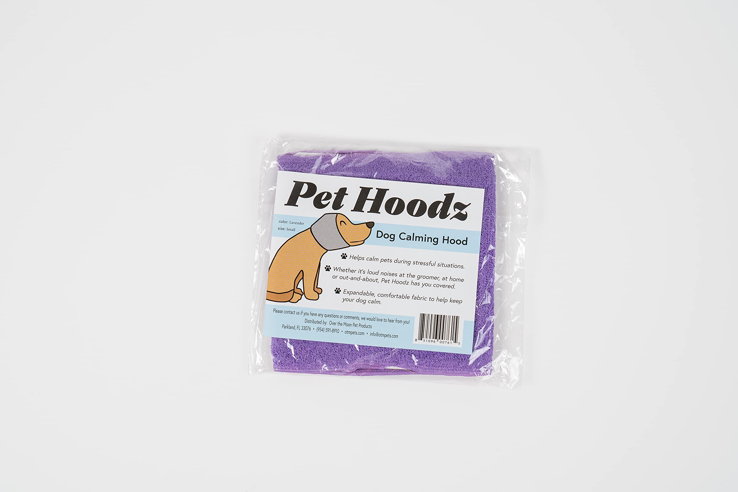 Pet Hoodz for Dogs - Anxiety Relief, Grooming & Ear Protection Hoodie | Calming Compression Ear Muffs for Small Dogs (Lavender) | Perfect for Vet Visits, Grooming & Fireworks Anxiety