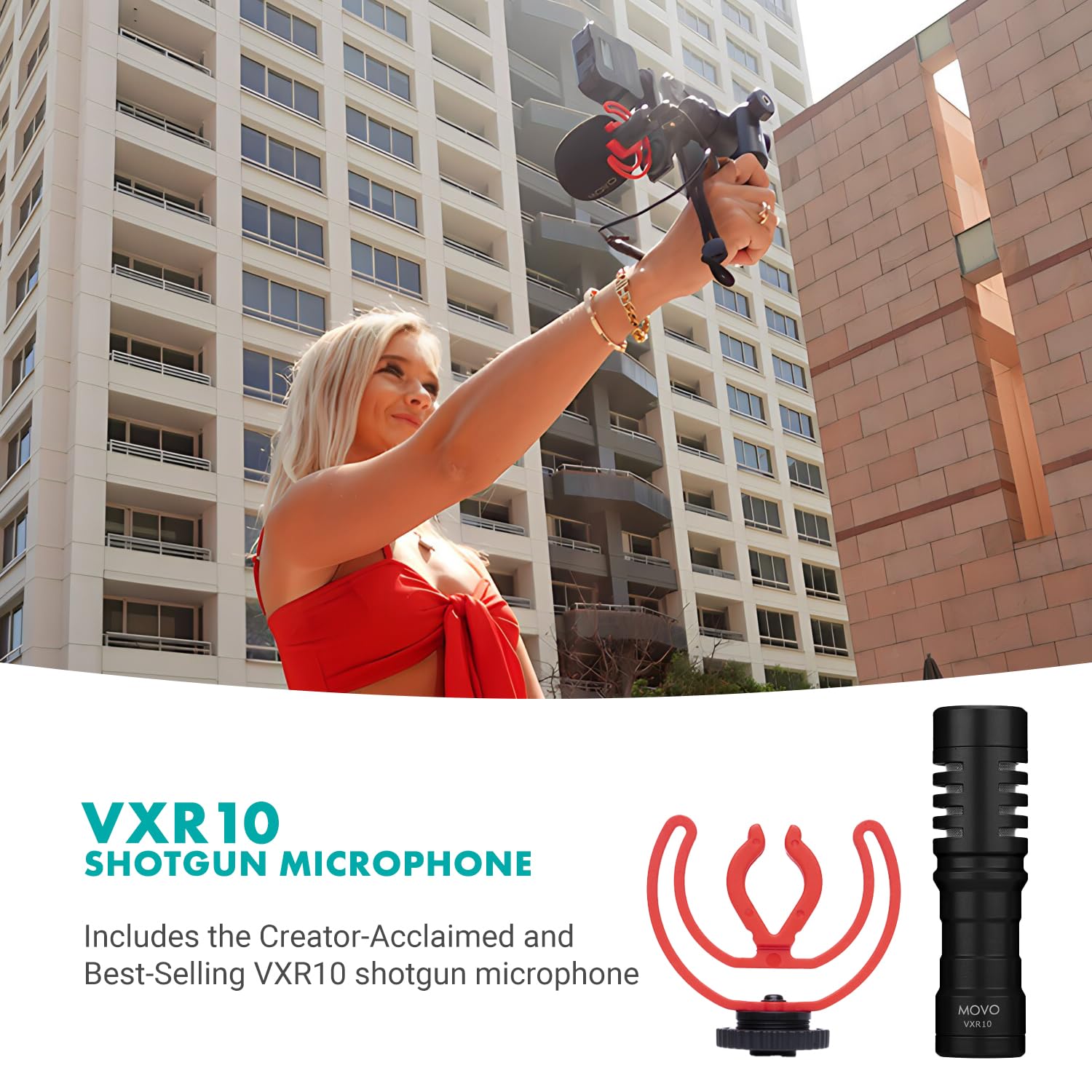 Movo iVlogger-PRO Vlogging Kit for iPhone & Android - YouTube Starter Kit with Tripod, Phone Mount, RGB Light & Shotgun Mic - Perfect for Content Creators, Live Streaming & Social Media Videos