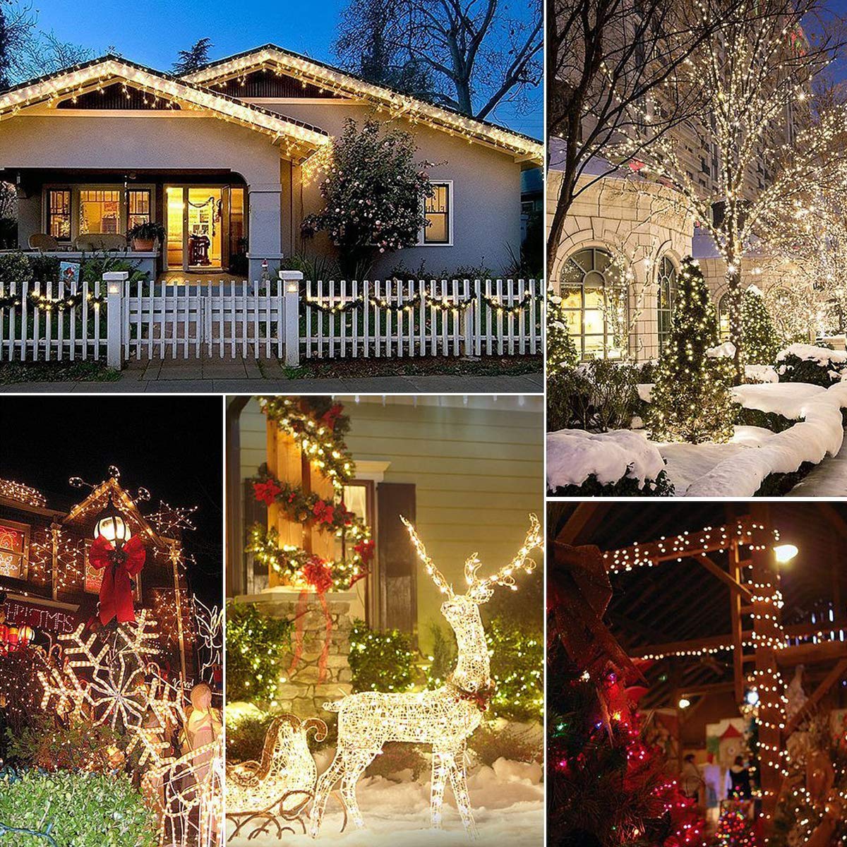 300LED Christmas Tree String Lights 99FT - Silver Wire Warm White Dimmable Fairy Lights with Remote Control, UL Certified Plug - Perfect for Indoor Outdoor Christmas Decor, Wedding, Party & Home Decoration