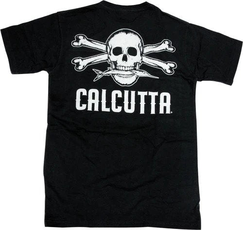Calcutta Original Logo Short Sleeve T-Shirt for Men - Large Size, Black Cotton Tee - Casual Wear, Street Style & Everyday Outfits