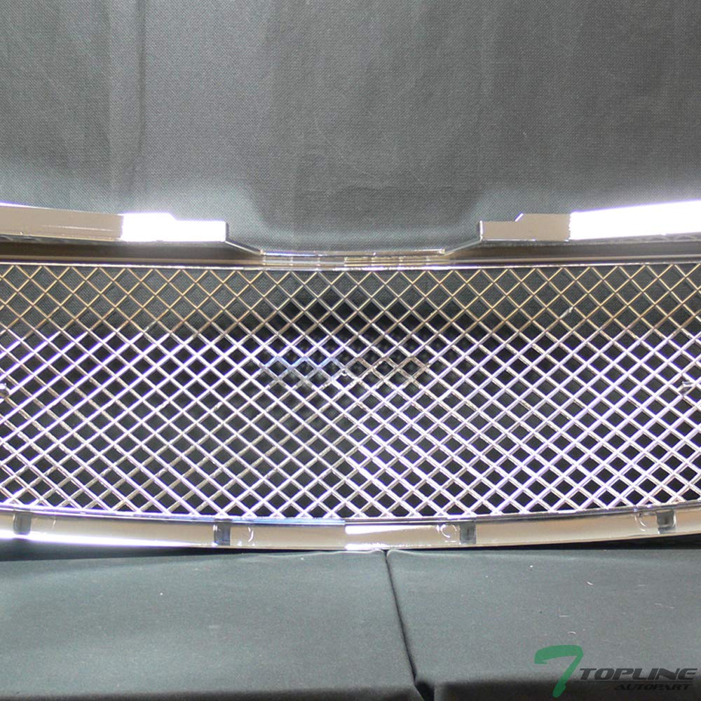 2007-2013 Chevy Avalanche & 2007-2014 Tahoe Suburban Chrome Mesh Front Bumper Grille - 1-Piece Design Replacement for Enhanced Style & Protection | Perfect for Off-Roading, Car Shows & Daily Driving