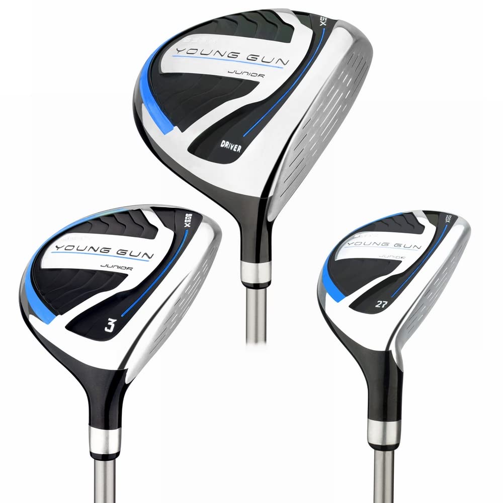 Young Gun SGS X Junior Kids Right Hand Golf Wood Set - Driver, Wood, Hybrid for Youth Golf Training & Practice | Perfect for Beginners, Junior Tournaments & Outdoor Sports Activities