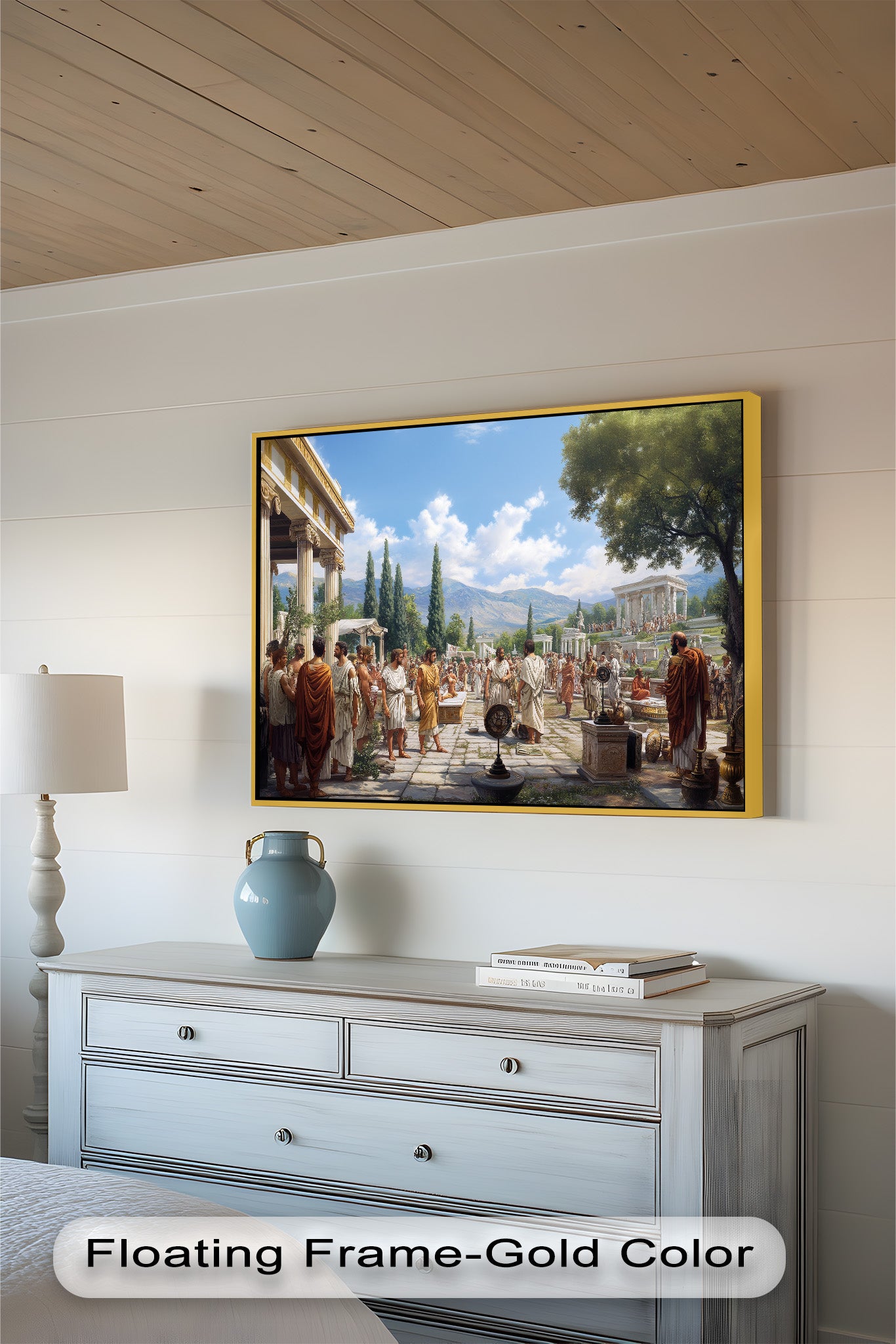 Agora of the Ancients - Greek Mythology Oil Painting Wall Art for Home Decor, Office & Gift