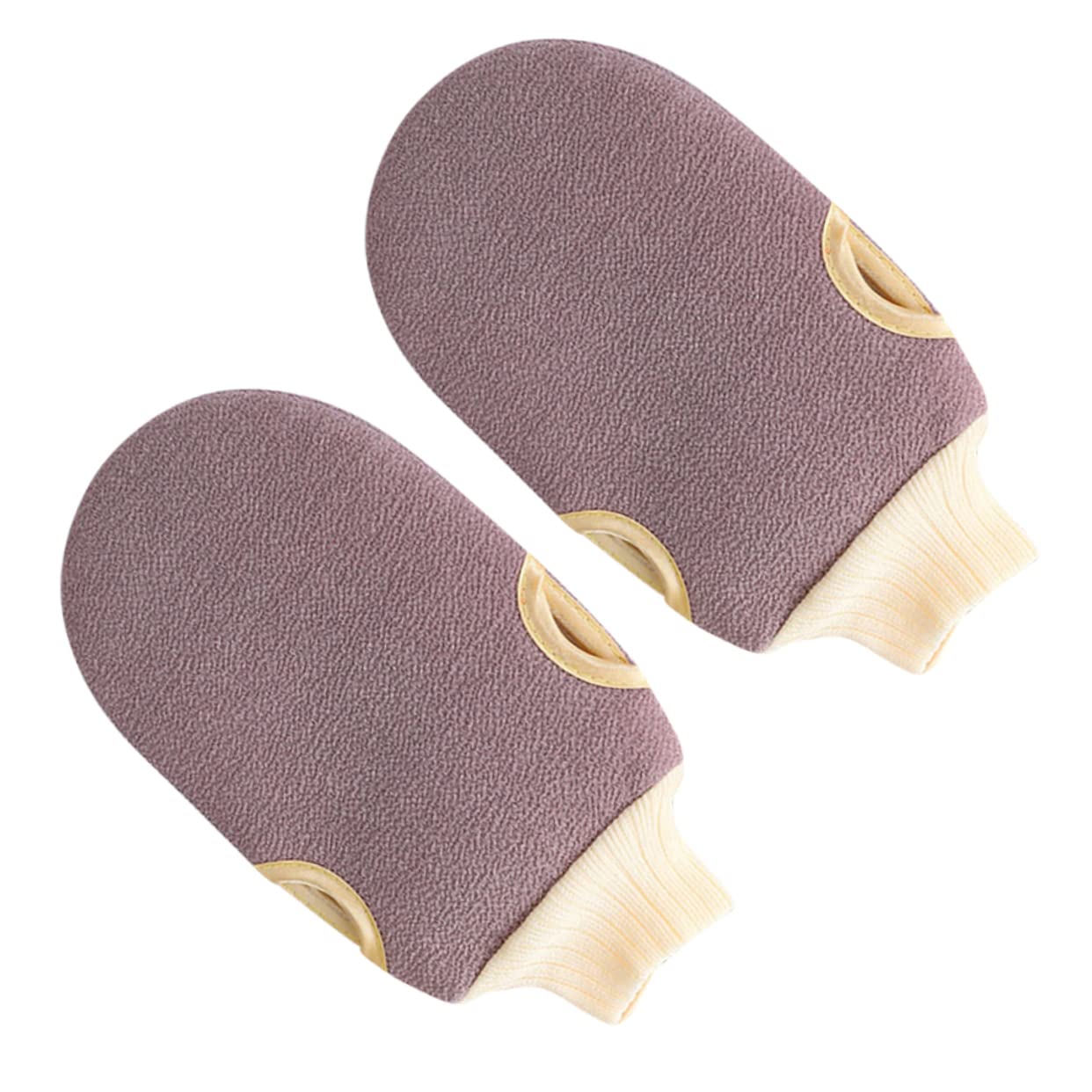 COLLBATH 2-Pack Exfoliating Bath Gloves - Thickened Body Scrub Mittens for Deep Cleansing & Dead Skin Removal - Perfect for Shower, Spa, and Dry Brushing Routine