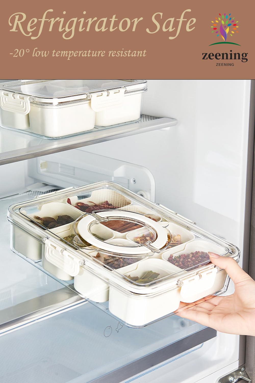 Divided Clear Snackle Box Container with Lid & Handle - 3 Compartment Charcuterie Board for Fruits, Candy, Vegetables, Nuts & Snacks - Perfect for Party Platters, Travel Food Storage & Picnic Organizer - BPA-Free Plastic Serving Tray for Home, Office & Outdoor Use
