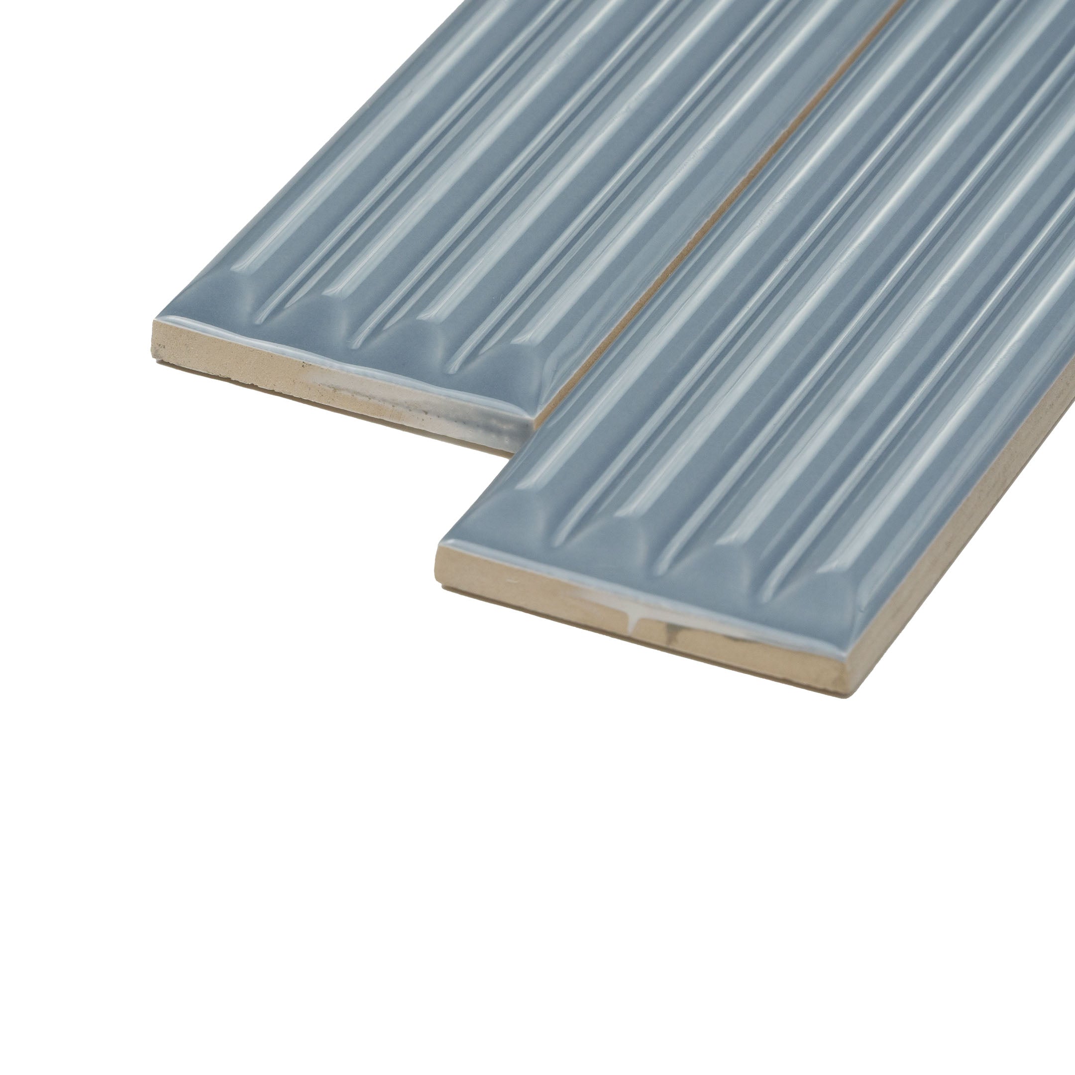 2 x 10 Inch 3D Fluted Subway Wall Tile - Matte White Ceramic Textured Bathroom & Kitchen Backsplash - Orange County (Set of 10) | Modern Home Decor for Bath, Shower, and Accent Walls