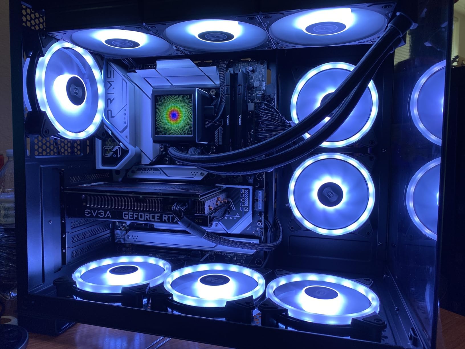 PCCOOLER C3T500 ARGB Mid Tower Gaming PC Case - ATX/M-ATX/ITX Motherboard Compatible with 6 ARGB Fans, Column-Free Design, 360mm Radiator & 400mm GPU Support - Easy Installation (White) | Perfect for High-Performance Gaming Rigs & Streaming Setups
