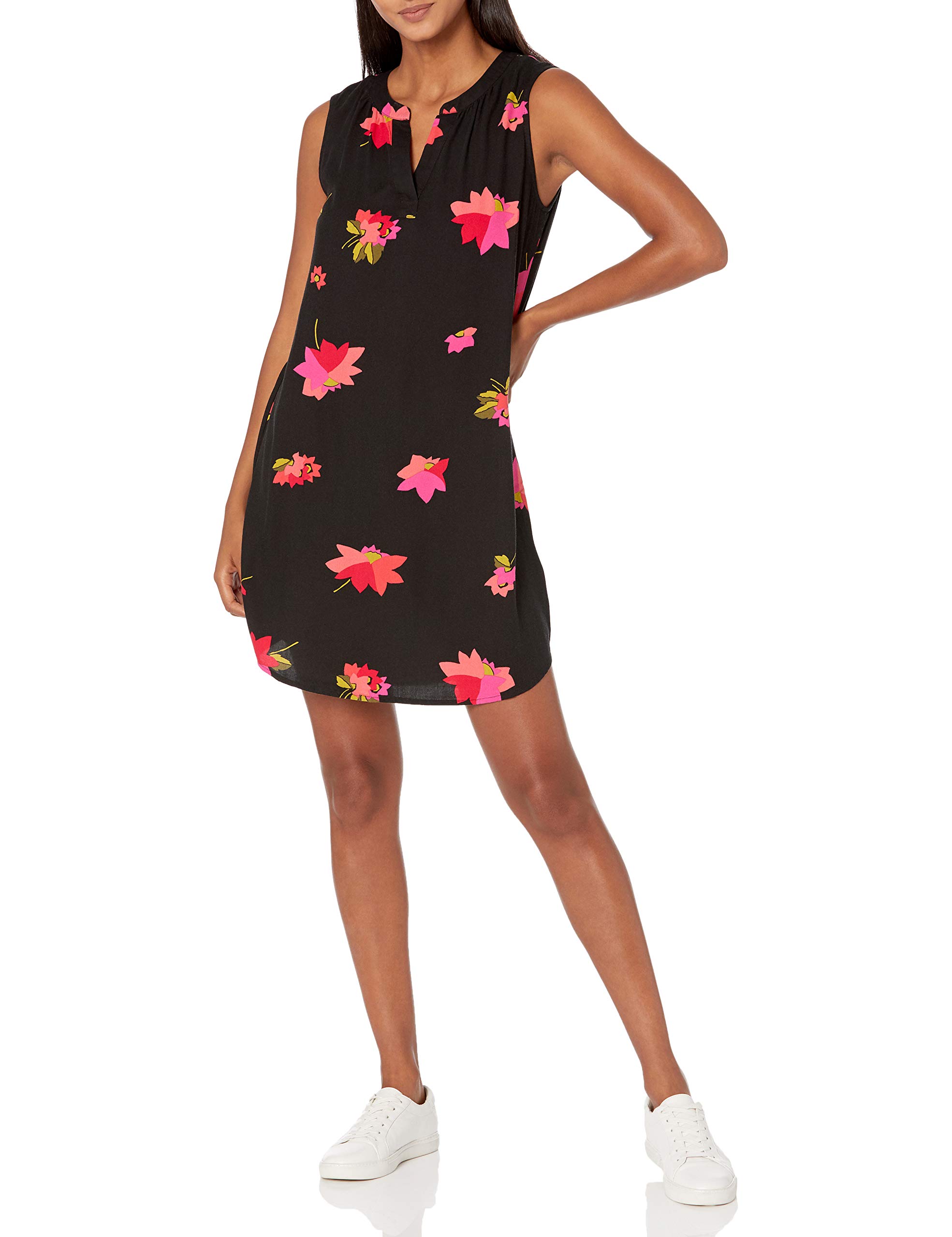 Amazon Essentials Women's Sleeveless Woven Shift Dress - Comfortable Summer Casual Dress for Work, Office, or Vacation Wear