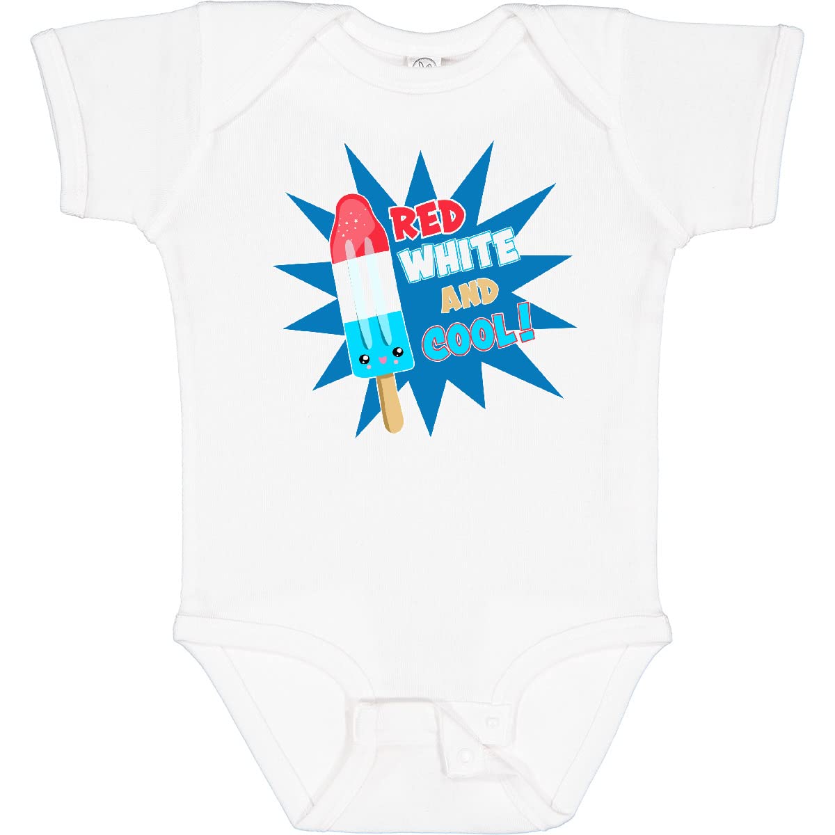 Inktastic Patriotic Red White and Blue Baby Bodysuit - Soft Cotton Onesie for Newborns, Infants & Toddlers - Perfect for 4th of July, Memorial Day & Independence Day Celebrations