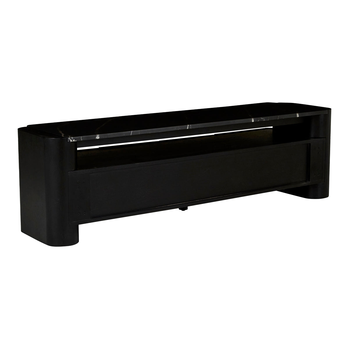 Floyd Marble TV Stand with Storage - Modern Entertainment Center for Living Room, Bedroom & Home Theater - Stylish Media Console with Shelves & Cabinets