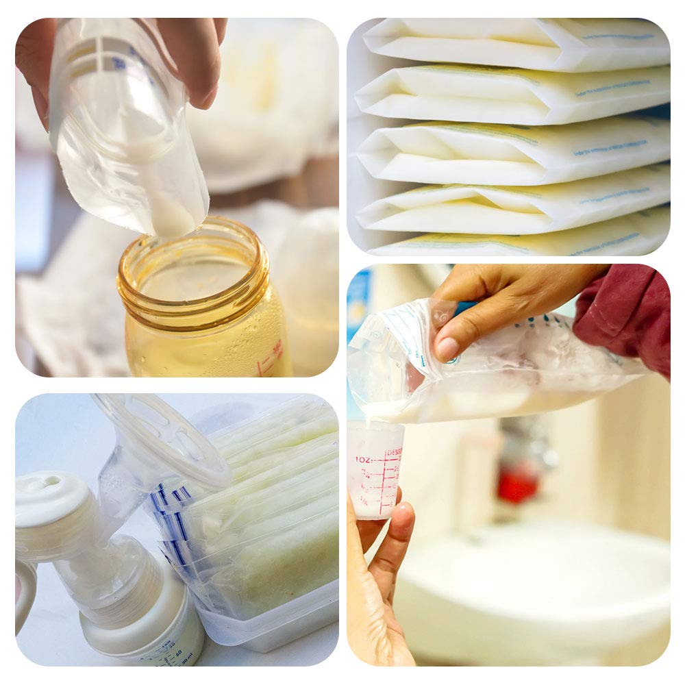 Fdit 30pcs Pre-Sterilized Breast Milk Storage Bags with Accurate Measurements & Leak-Proof Seal | BPA-Free Freezer Safe Breastmilk Bags for Pumping, Travel & Long-Term Storage