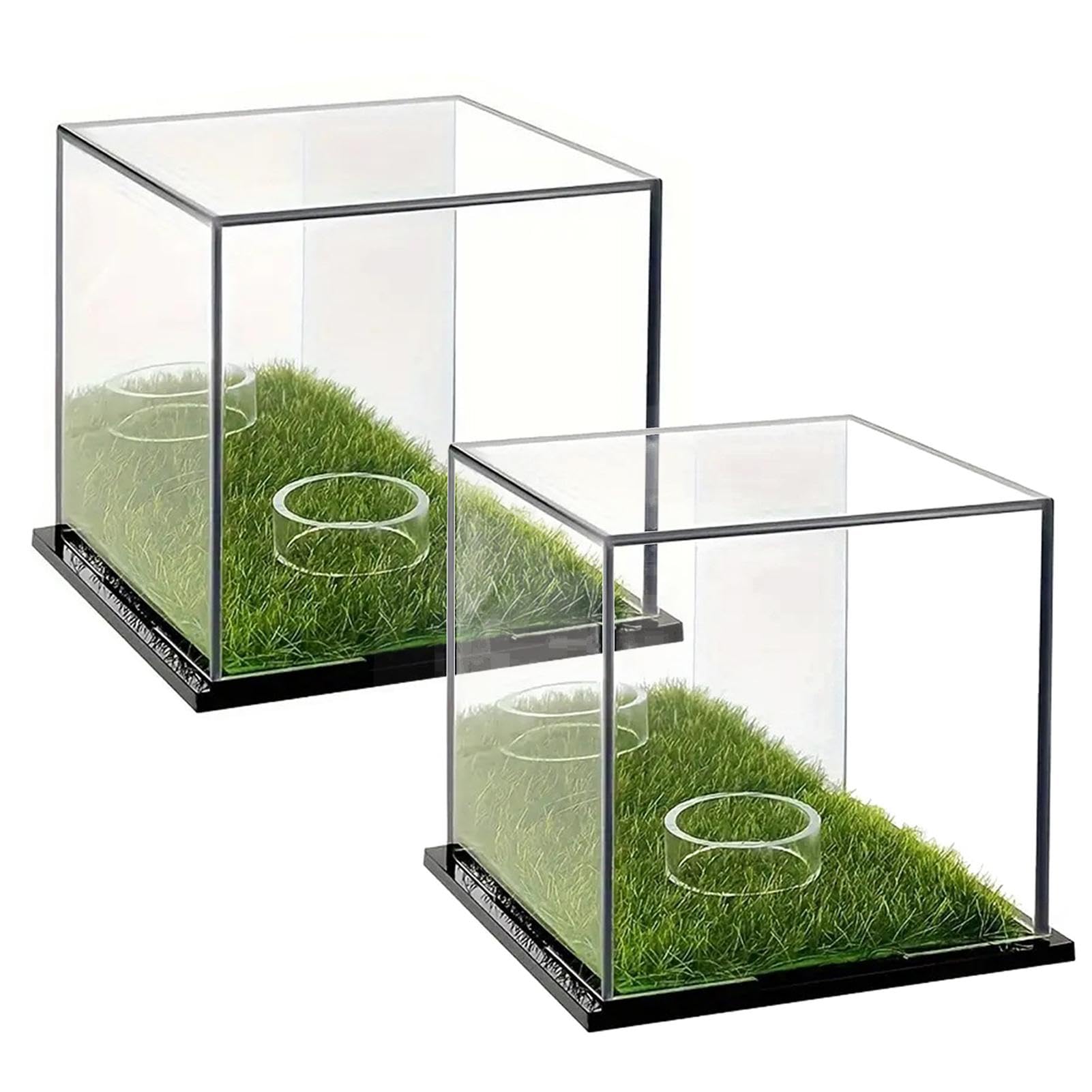 2X Clear Acrylic Golf Ball Display Case - Single Golf Ball Cube Holder with Dust Protection for Collectors & Enthusiasts | Perfect for Home, Office, or Golf Club Showcase