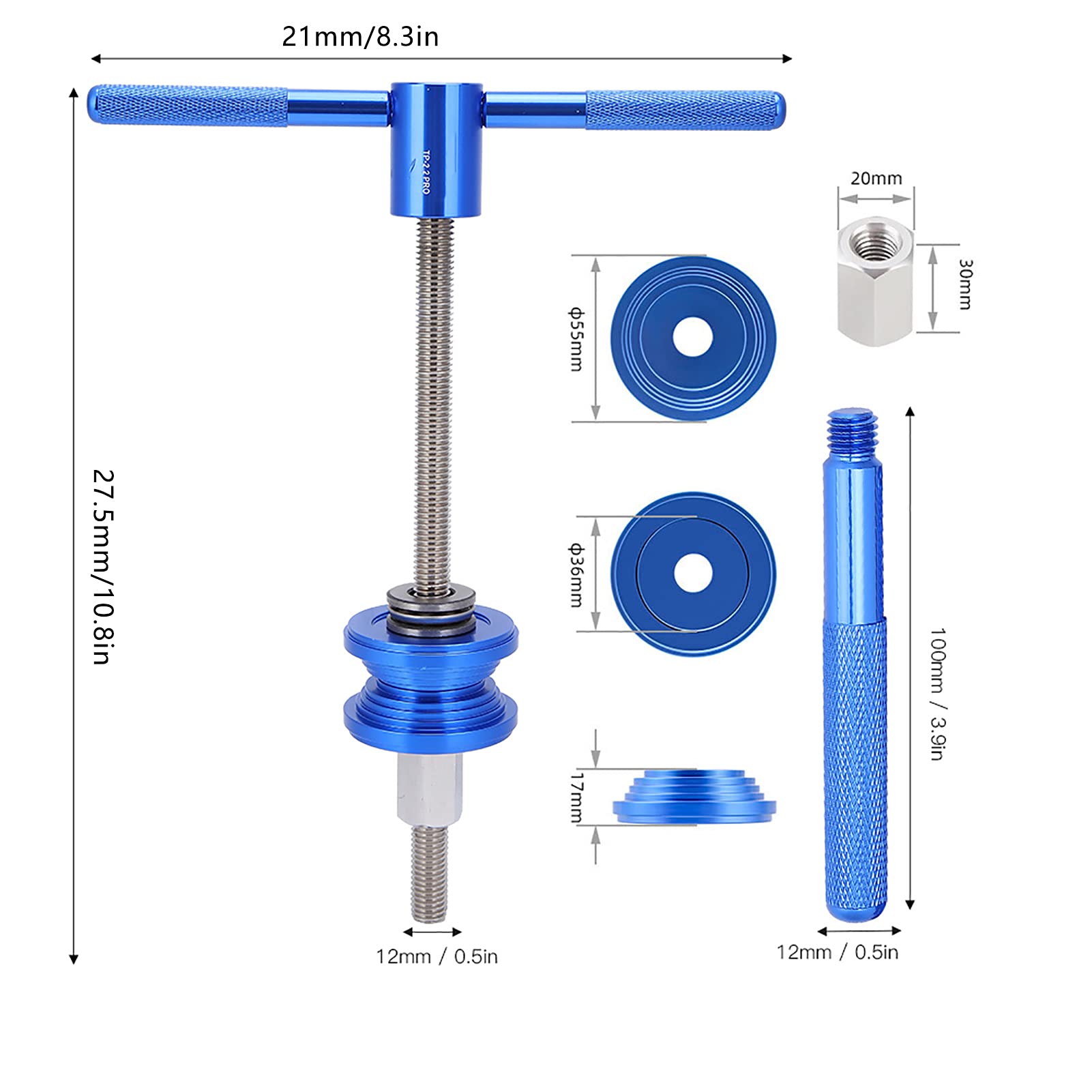 BB Cup Install Tool - Labor Saving Bike Headset & Bottom Bracket Press Tool for Mountain Bikes | 8.3