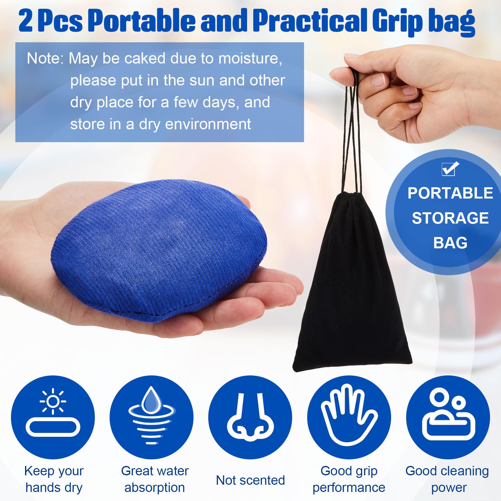Lewtemi 2-Pack Bowling Rosin Grip Bags | Quick-Dry Hand Powder for Enhanced Grip | Ideal for Bowling, Golf, and Rock Climbing Accessories