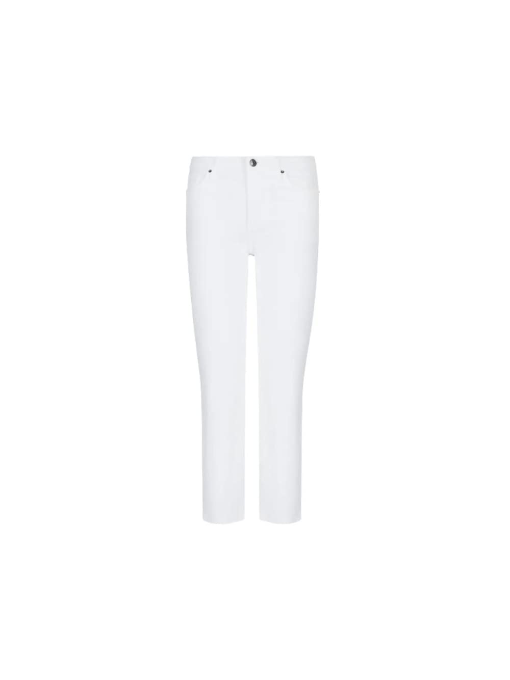 A|X ARMANI EXCHANGE Women's Garment Dyed Kick Flare Cropped Denim Jeans - White, Size 26W x 26L | Casual Chic Outfit for Street Style & Date Night