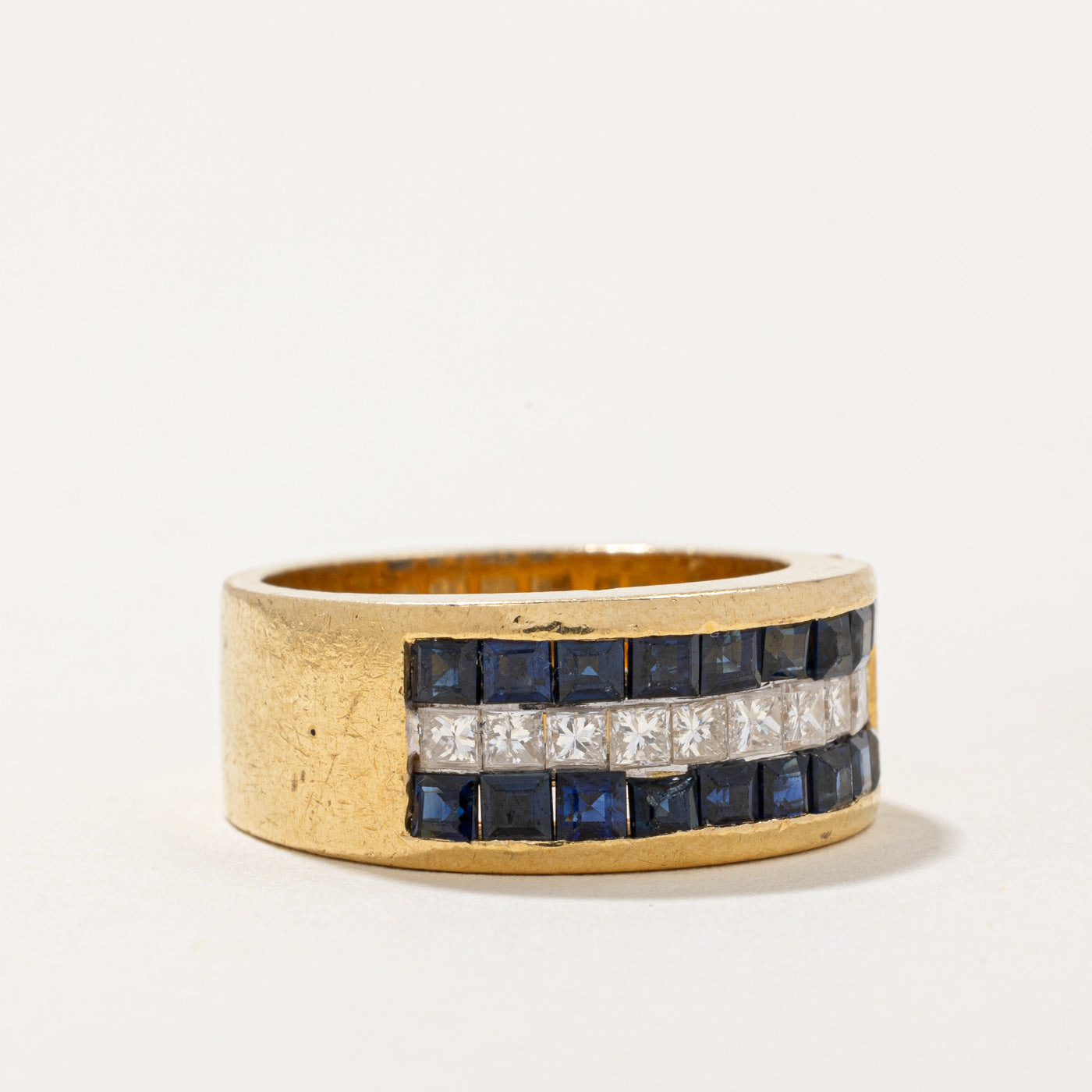 1.20ctw Sapphire & Diamond Ring for Women - 0.70ctw Genuine Gemstone Wedding Band Size 6 | Perfect for Engagement, Anniversary & Special Occasions
