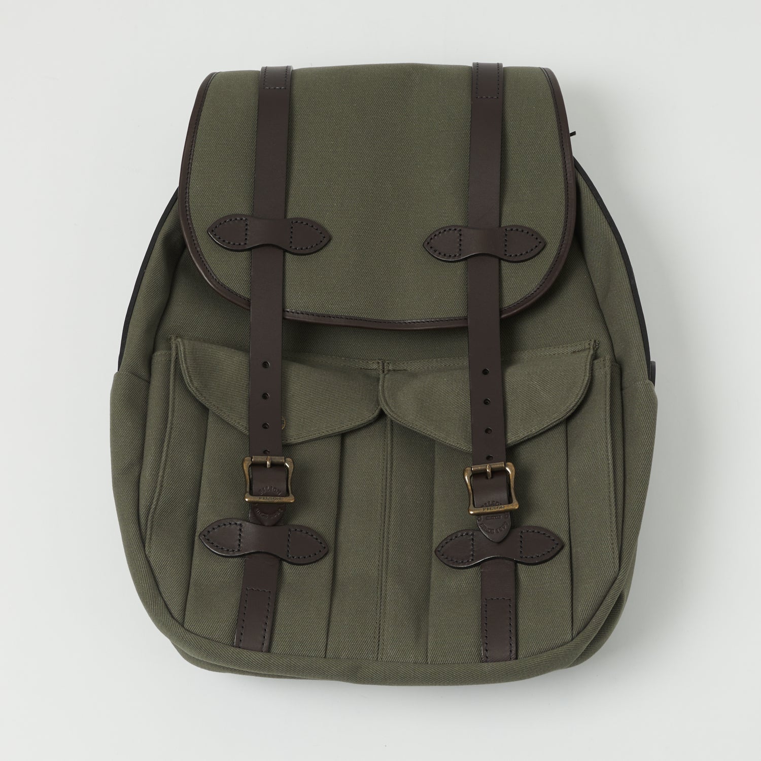 Filson Rugged Twill Rucksack Backpack - Durable Otter Green Outdoor Hiking & Travel Daypack for Men & Women