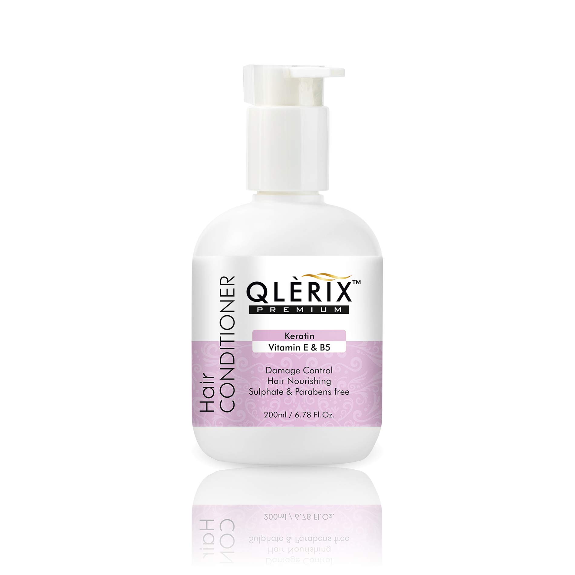 QLERIX Premium Keratin Hair Conditioner with Argan Oil, Vitamin E & B5 - Sulfate & Paraben Free Deep Moisturizing Treatment for Men & Women (200ml) | Repair Damaged Hair, Reduce Frizz & Add Shine | Perfect for Daily Use & Color-Treated Hair